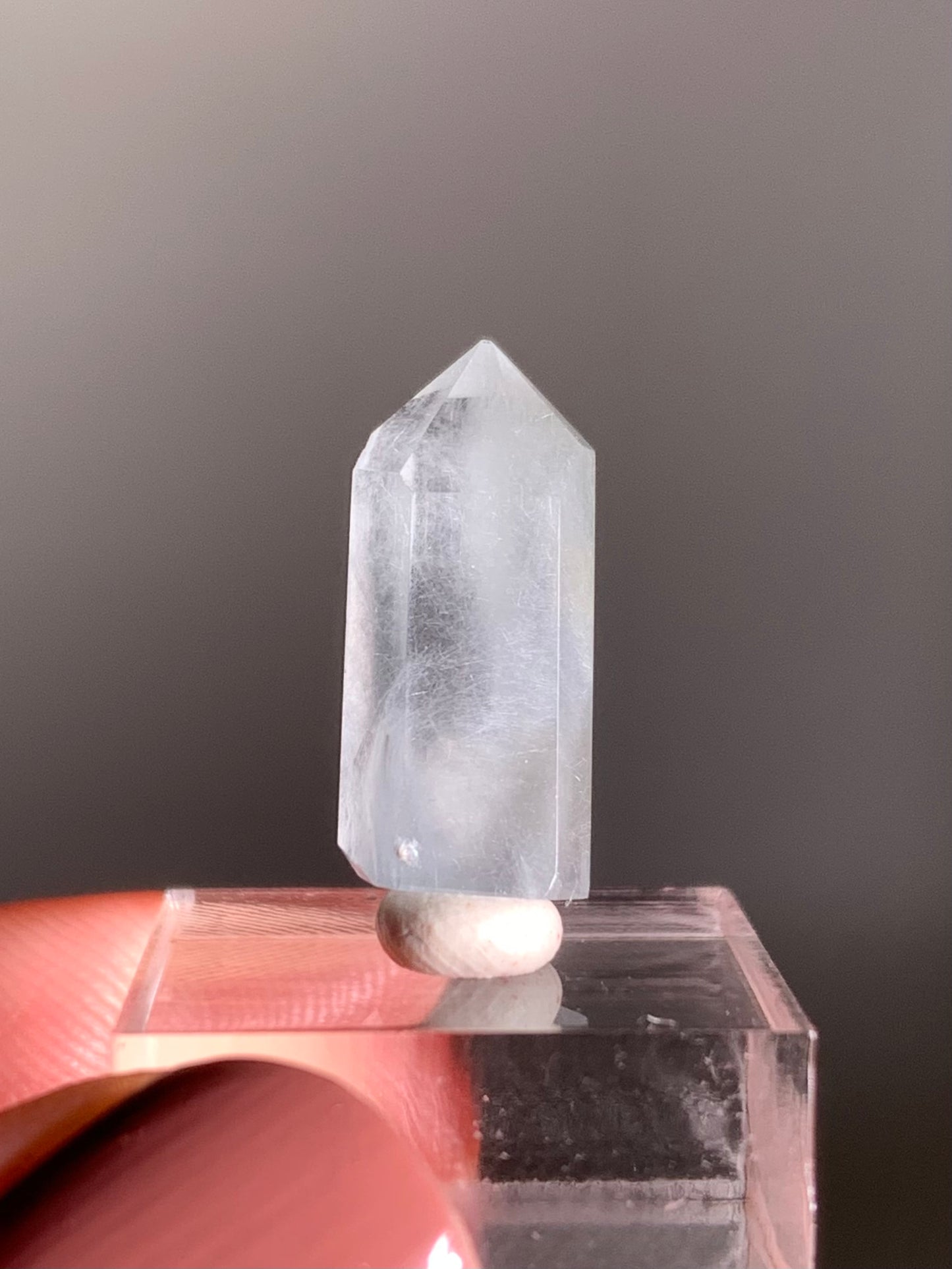 Blue Amphibole Quartz Polished Tower