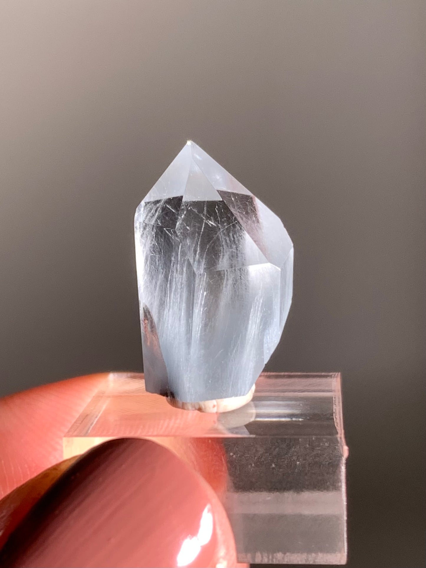 Blue Amphibole Quartz Polished Tower