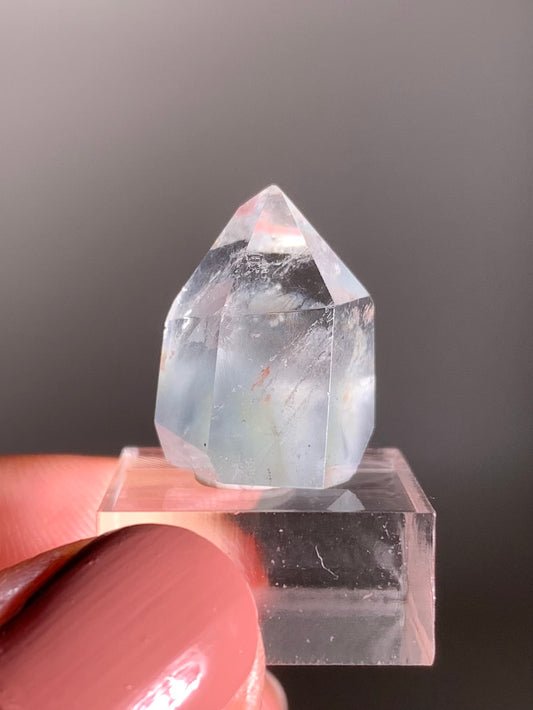 Blue Amphibole Quartz Polished Tower
