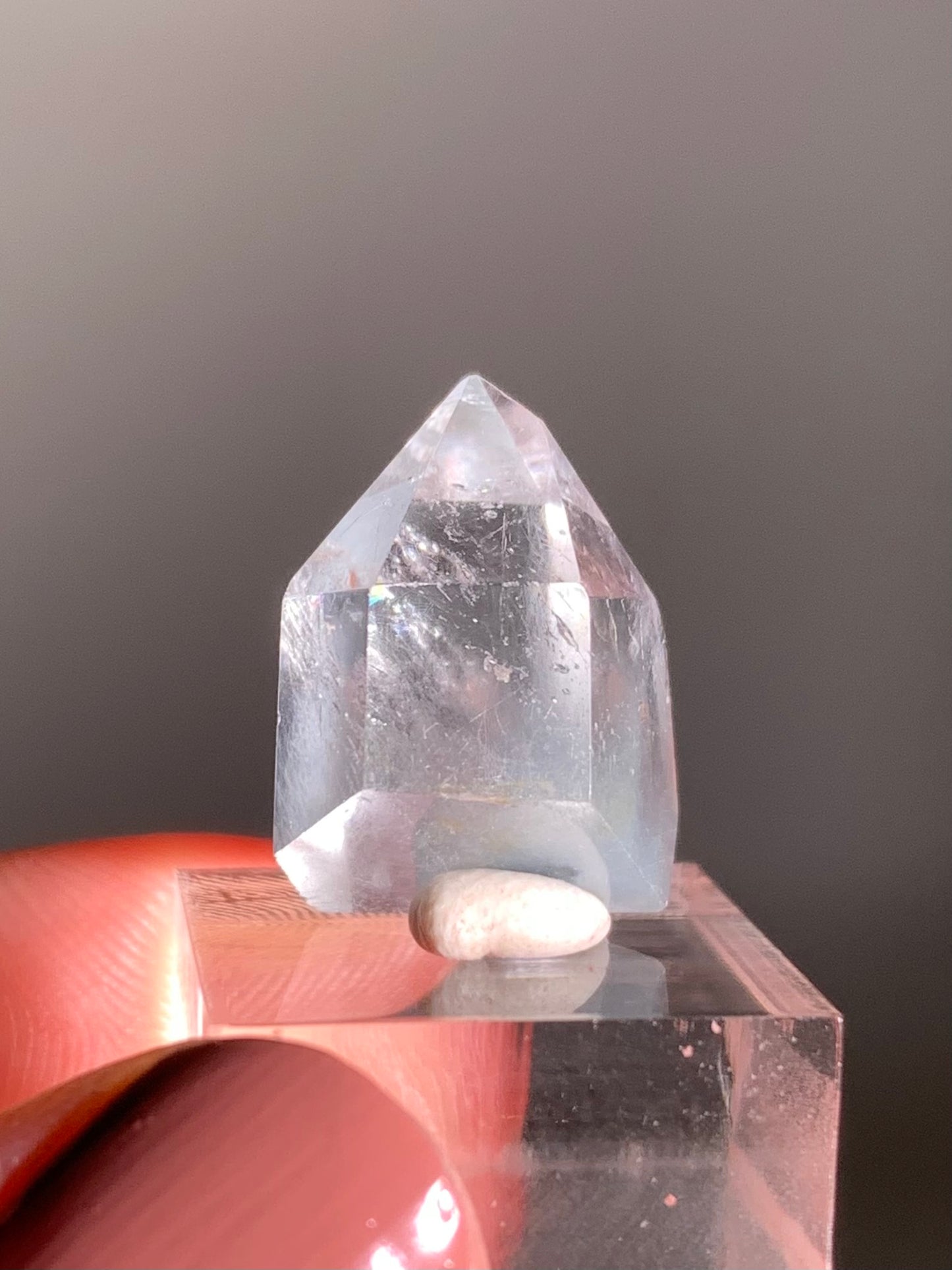 Blue Amphibole Quartz Polished Tower