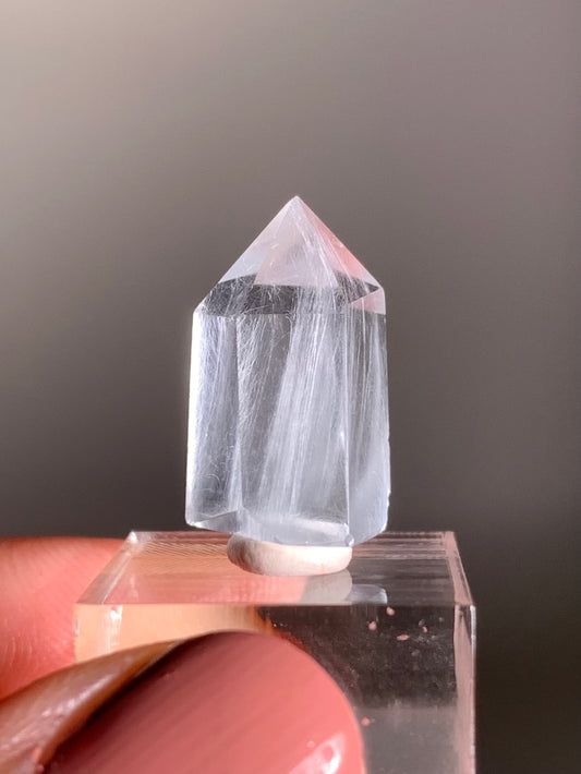 Blue Amphibole Quartz Polished Tower
