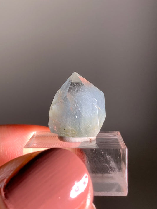 Blue & Yellow Amphibole Quartz Polished Tower