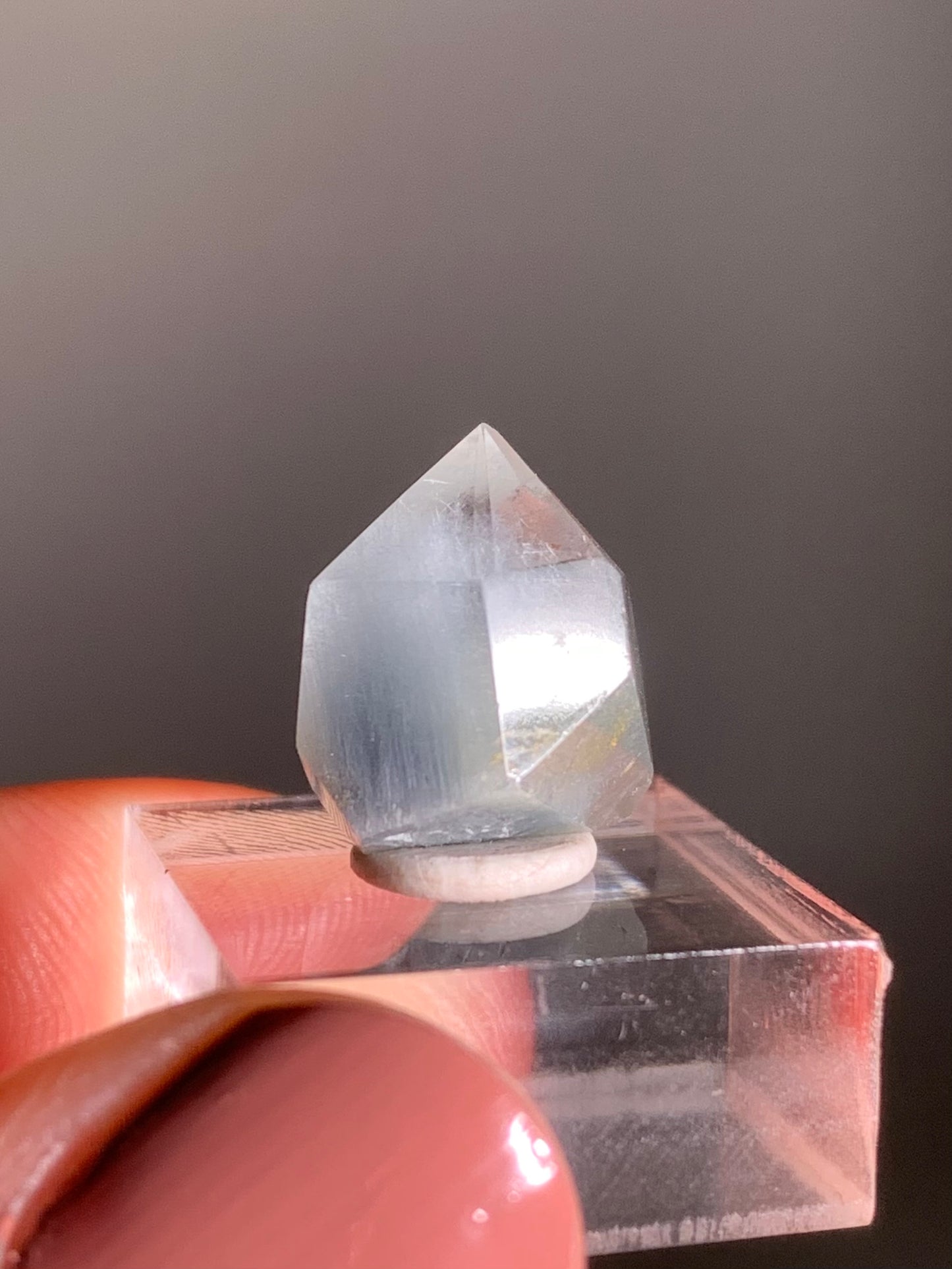 Blue & Yellow Amphibole Quartz Polished Tower