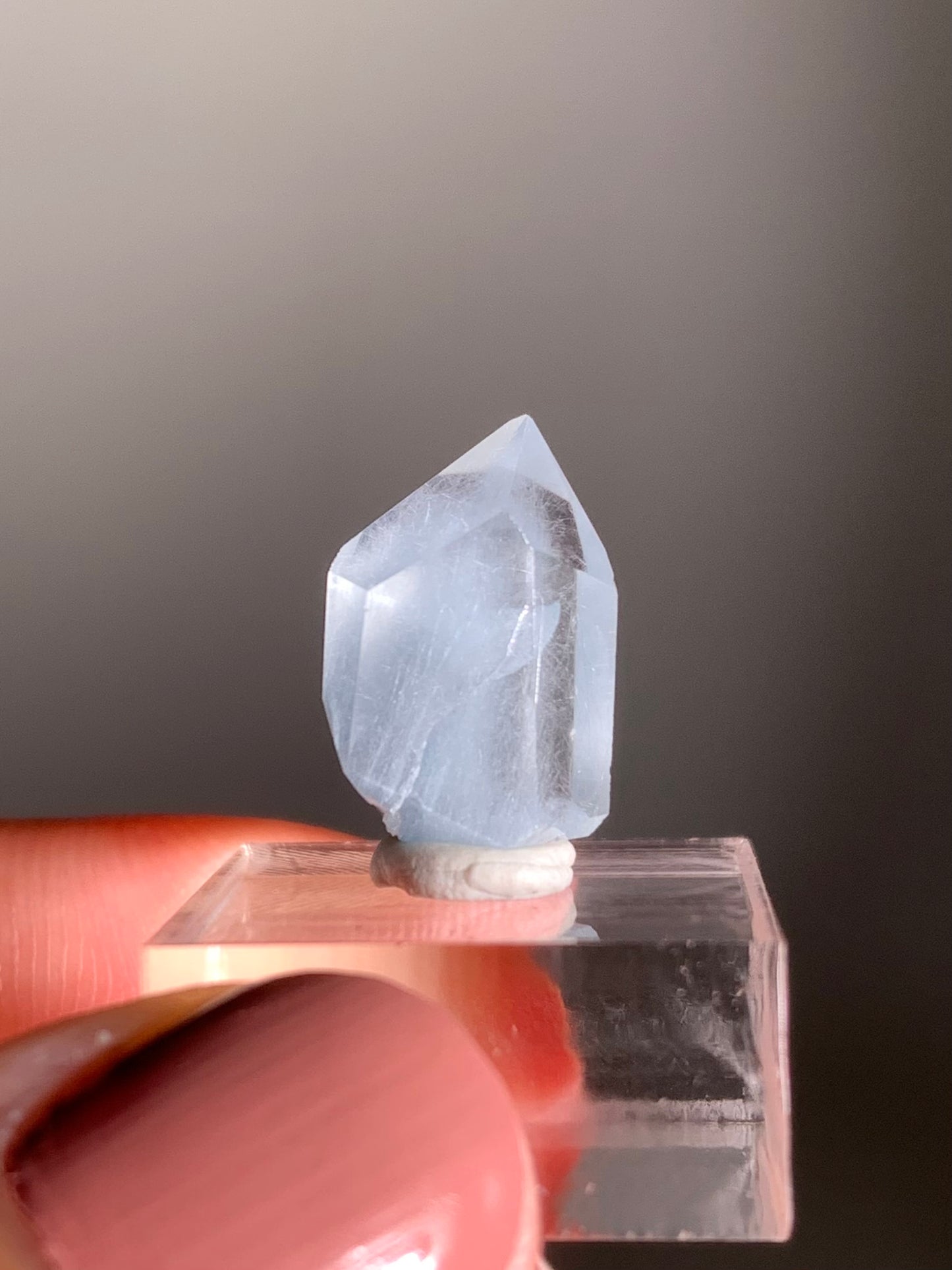 Blue Amphibole Quartz Polished Tower