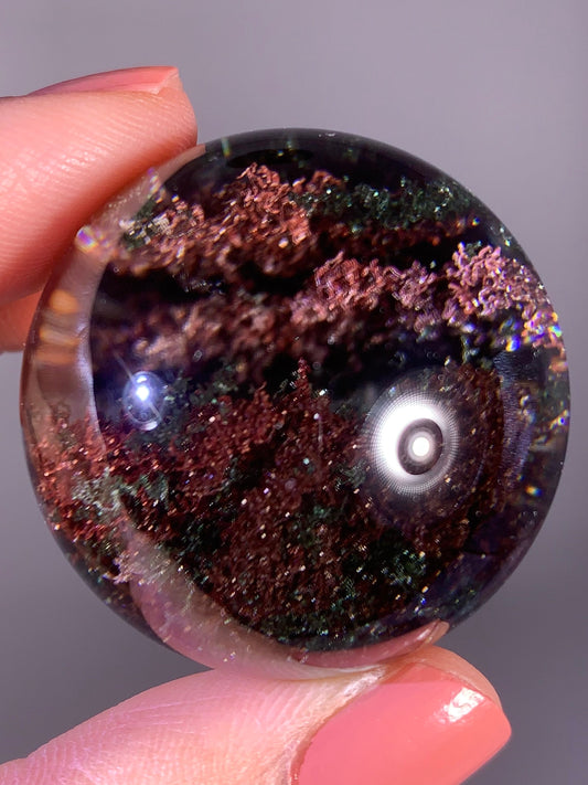 Collector’s Grade Shimmery Four Seasons Garden Quartz Sphere from Brazil