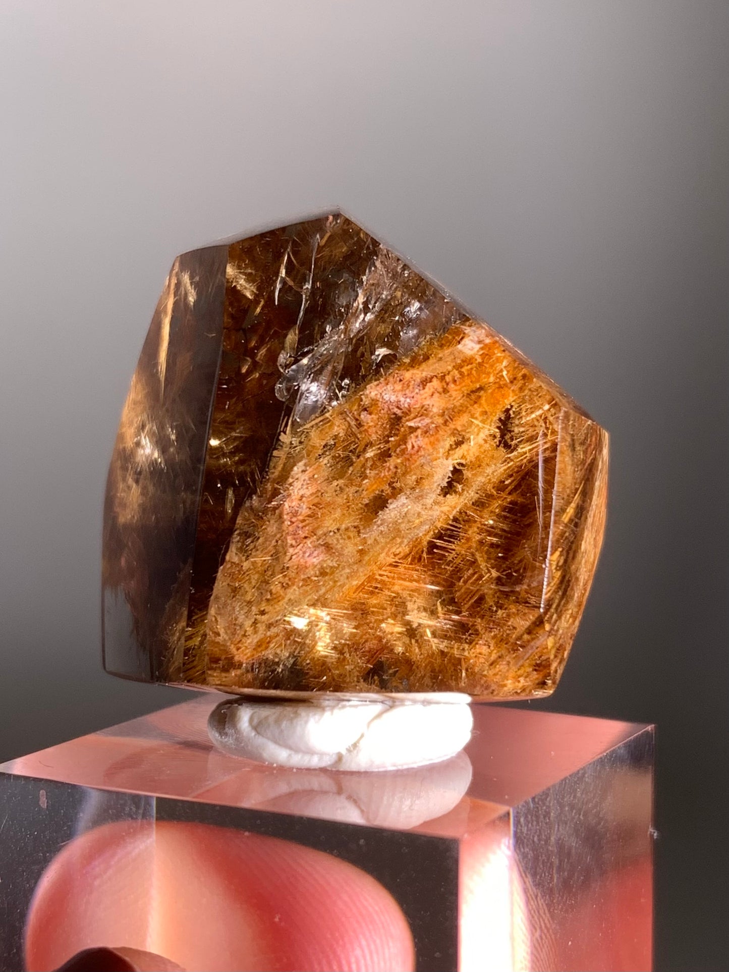 Rare Gold Flower Rutile Quartz Polished Freeform