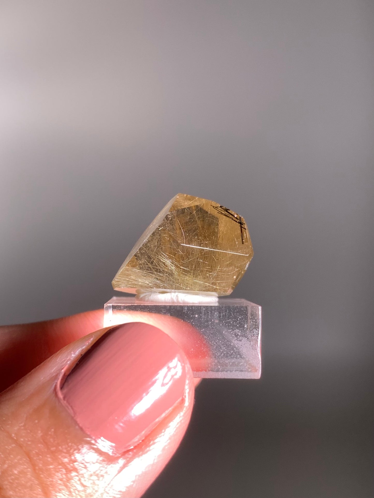 Gold & Black Rutile Quartz Polished Mini Freeform