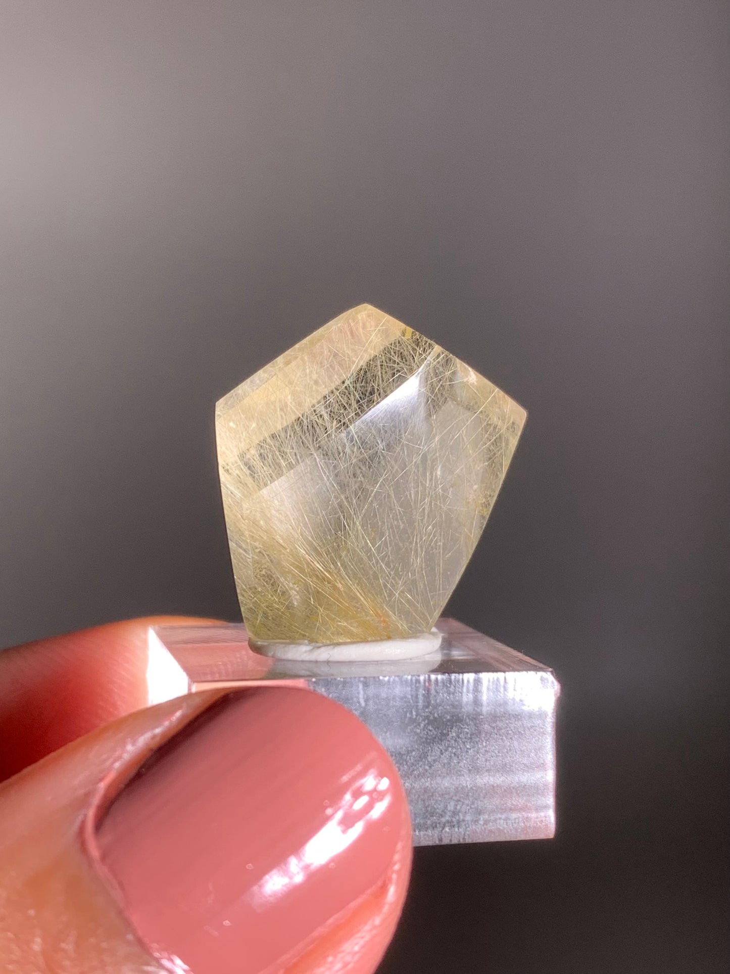 Gold Rutile Quartz Polished Mini Freeform