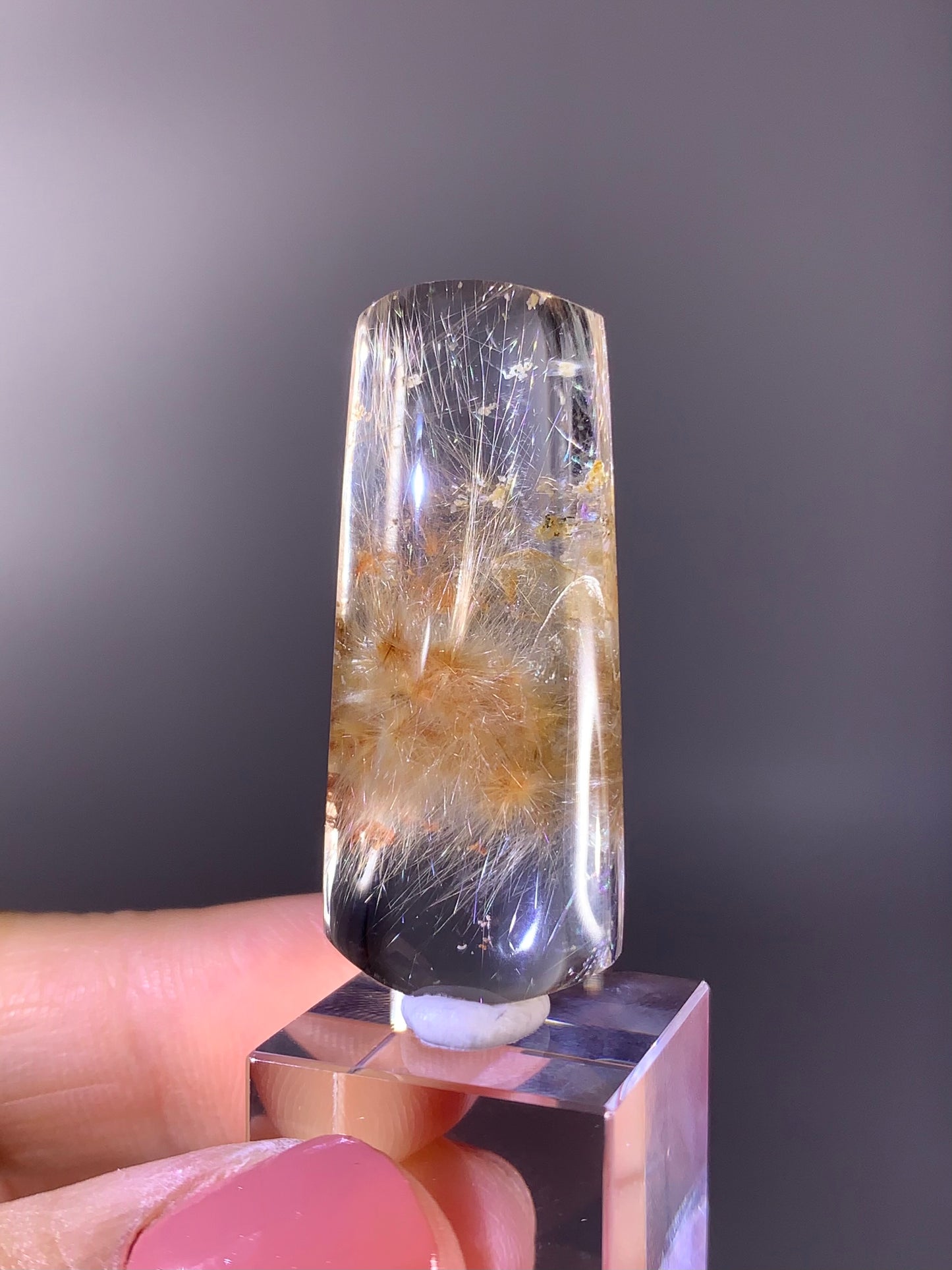 High-Quality Gold Flower Rutile Polished Freeform – Brazil