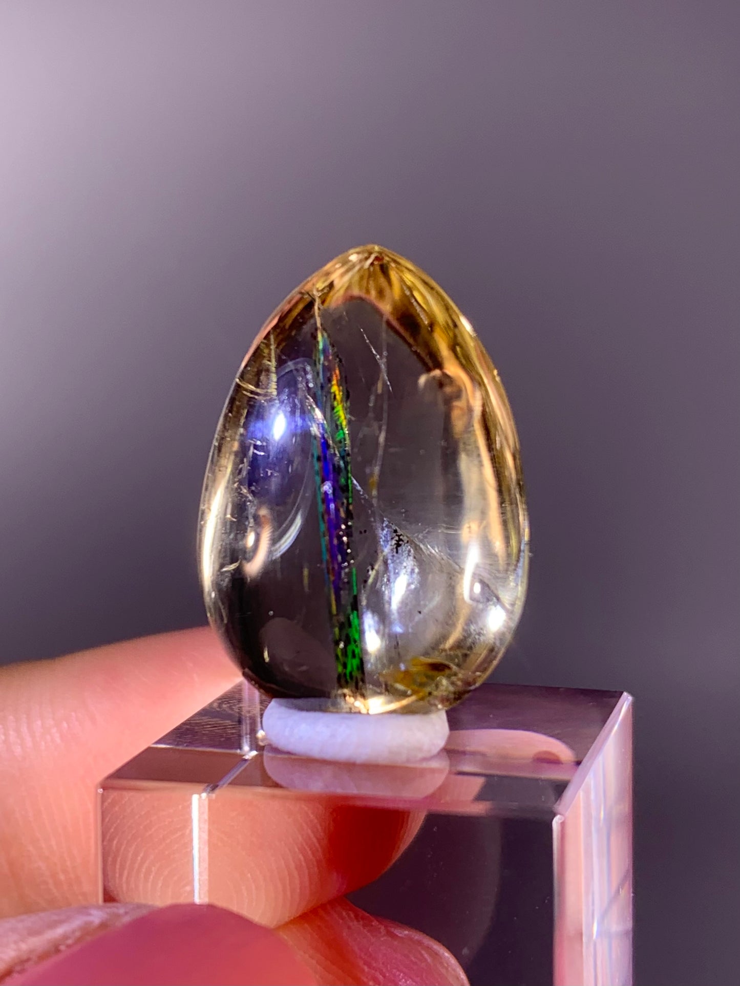 Rare High-Quality Rainbow Scapolite Polished – Mozambique