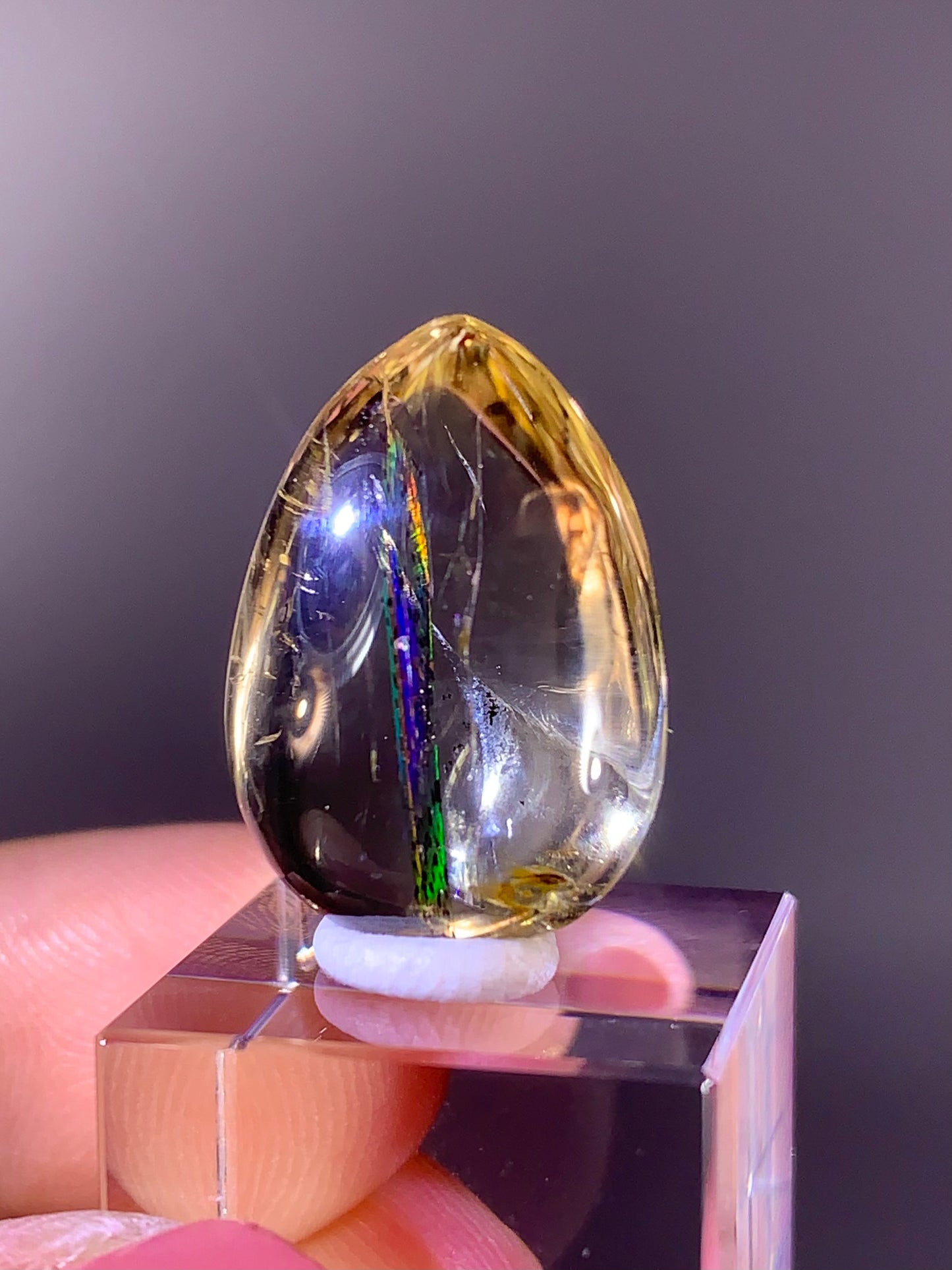 Rare High-Quality Rainbow Scapolite Polished – Mozambique