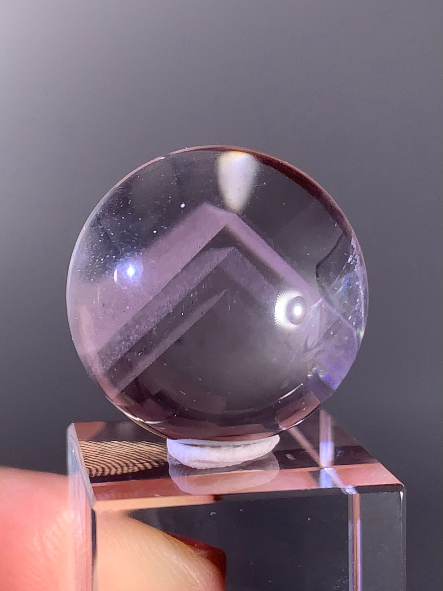 High-Quality Pink Phantom Quartz Sphere from Madagascar