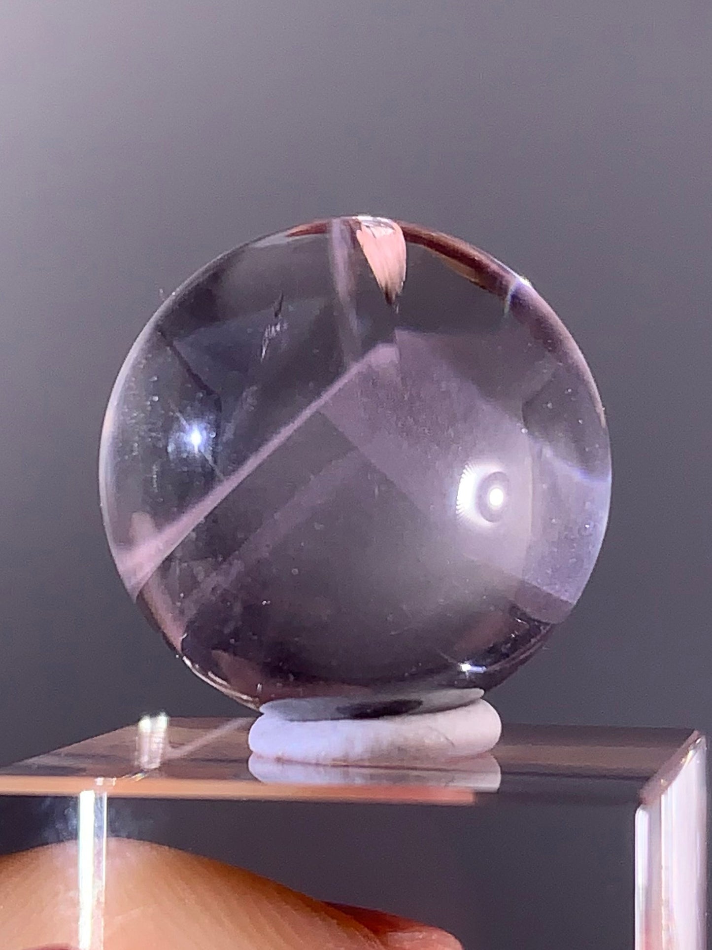 High-Quality Pink Phantom Quartz Sphere from Madagascar