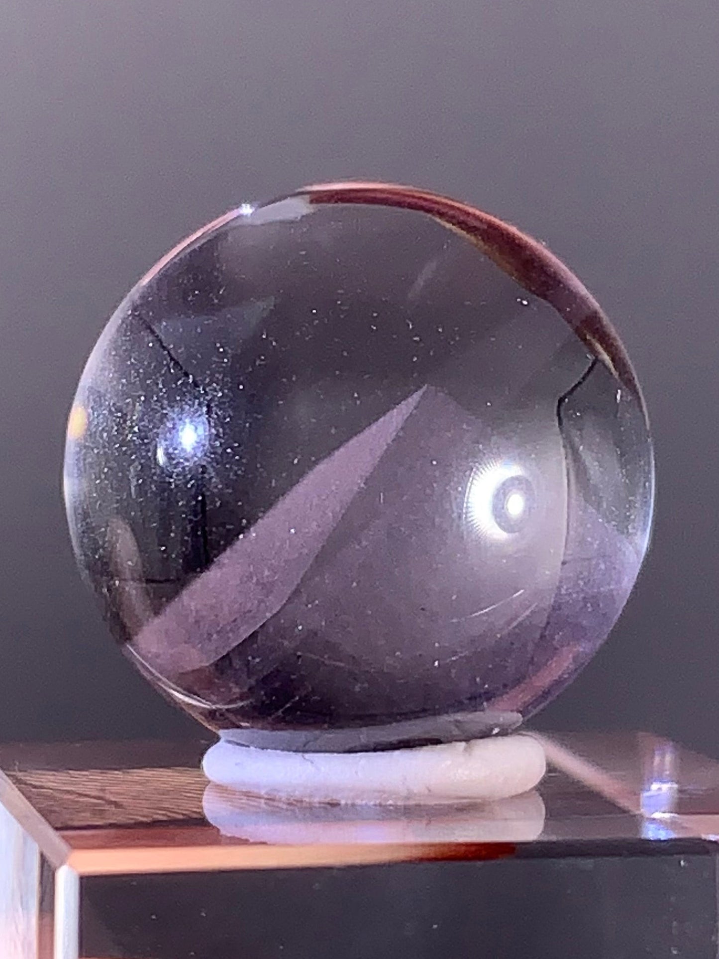 High-Quality Pink Phantom Quartz Sphere from Madagascar