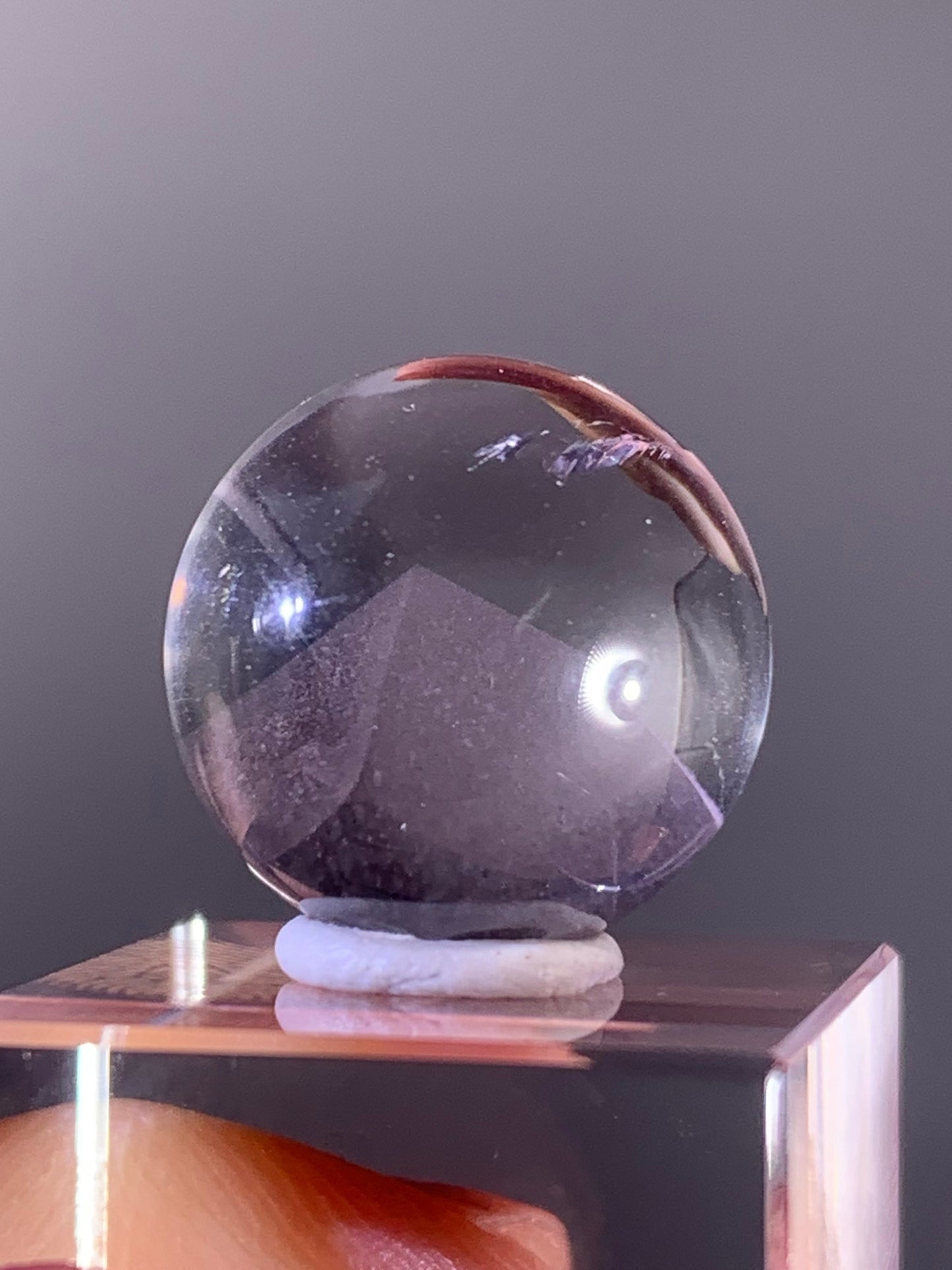 High-Quality Pink Phantom Quartz Sphere from Madagascar