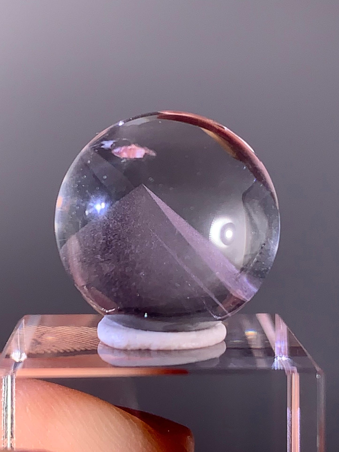 High-Quality Pink Phantom Quartz Sphere from Madagascar