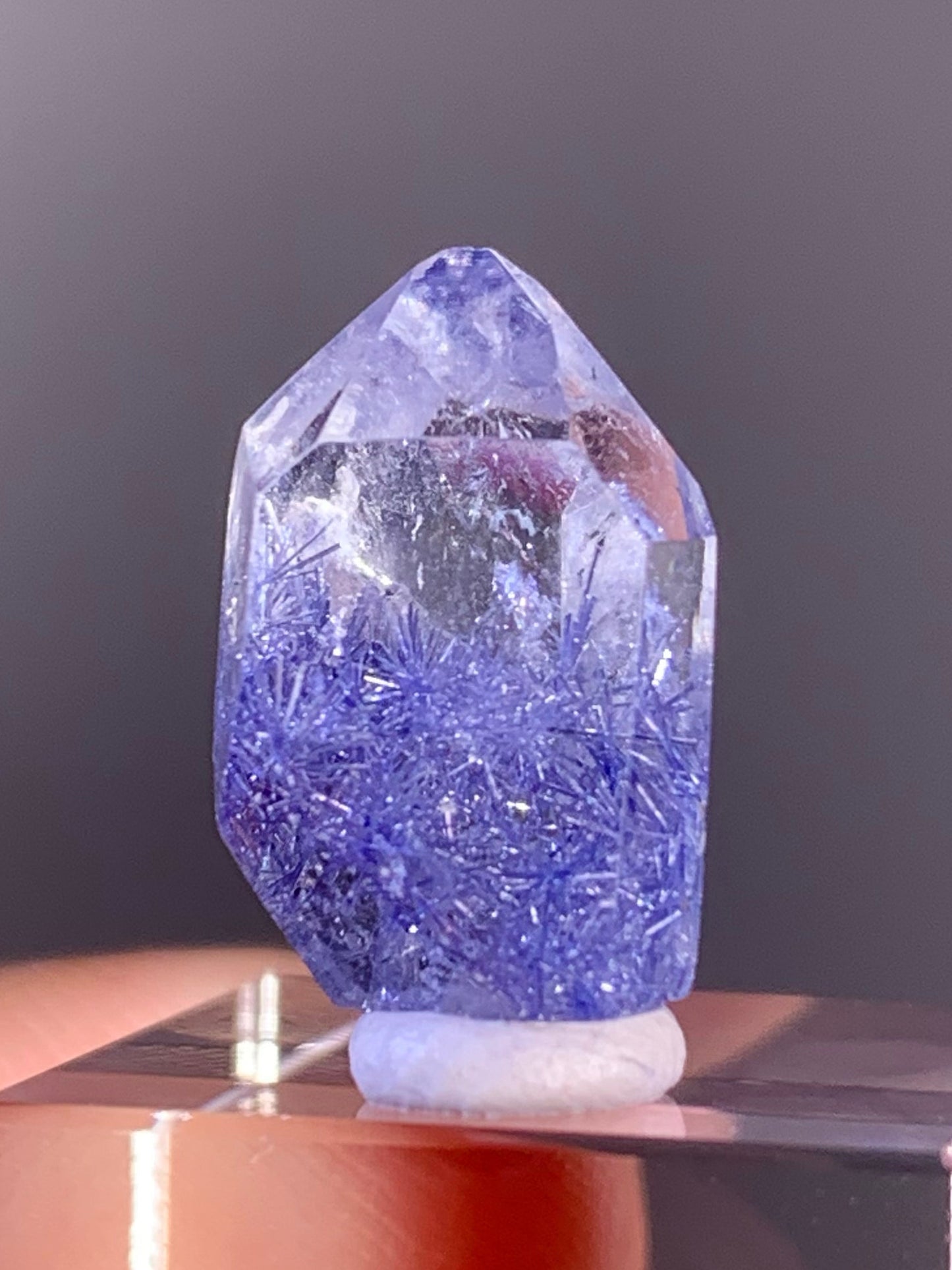 High-Quality Blue Dumortierite Quartz Tower from Brazil | Polished Crystal Point