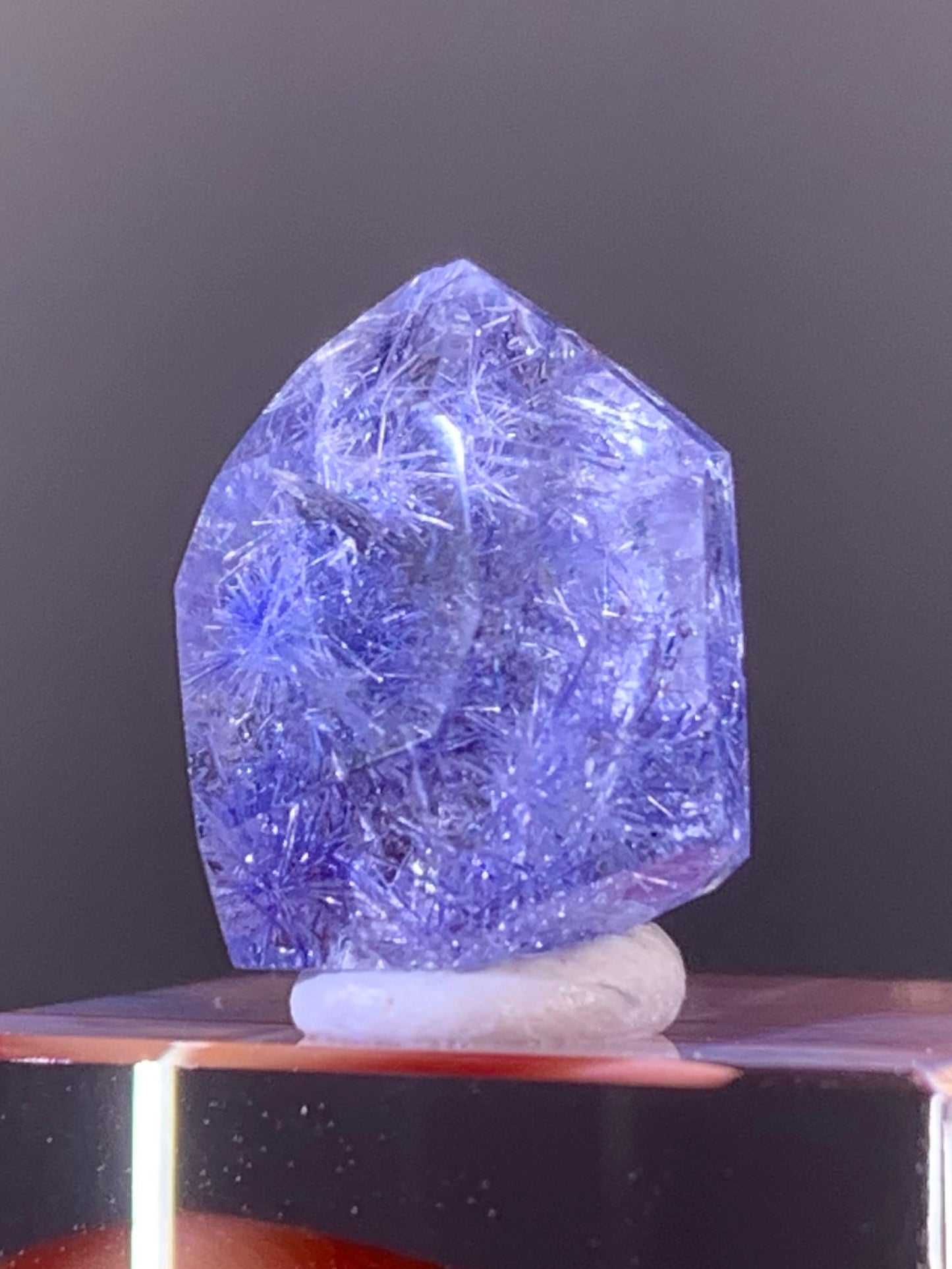 High-Quality Blue Dumortierite Quartz Tower from Brazil | Polished Crystal Point