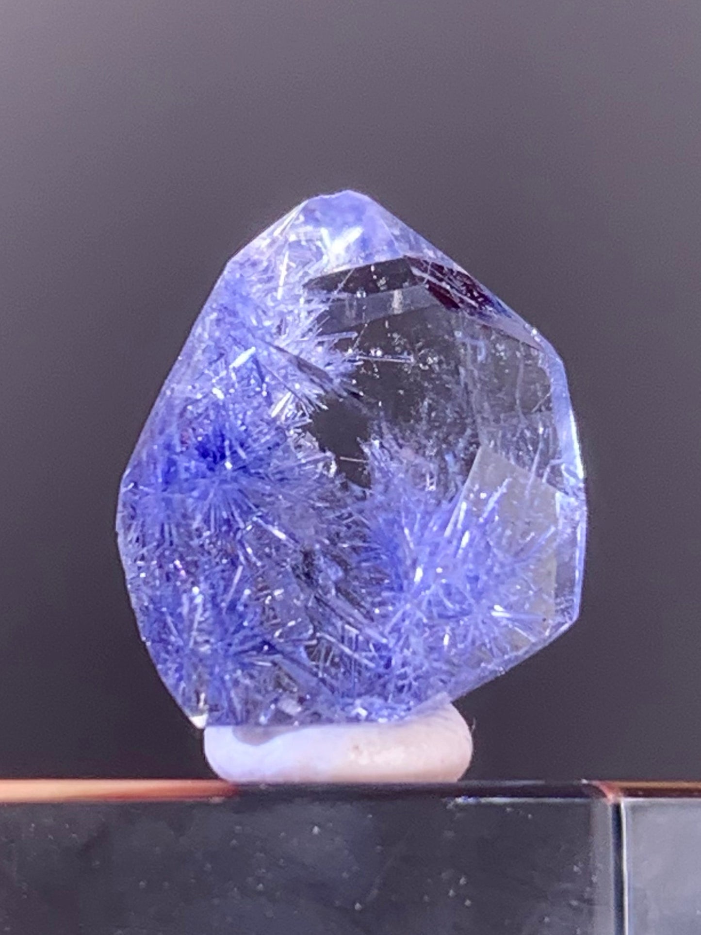 High-Quality Blue Dumortierite Quartz Tower from Brazil | Polished Crystal Point