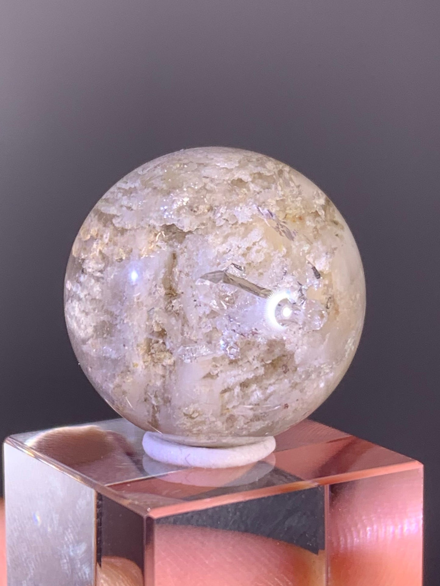 High-Quality Cream Garden Quartz with Inner Quartz Cluster from Brazil | Included Quartz (Manifestation)