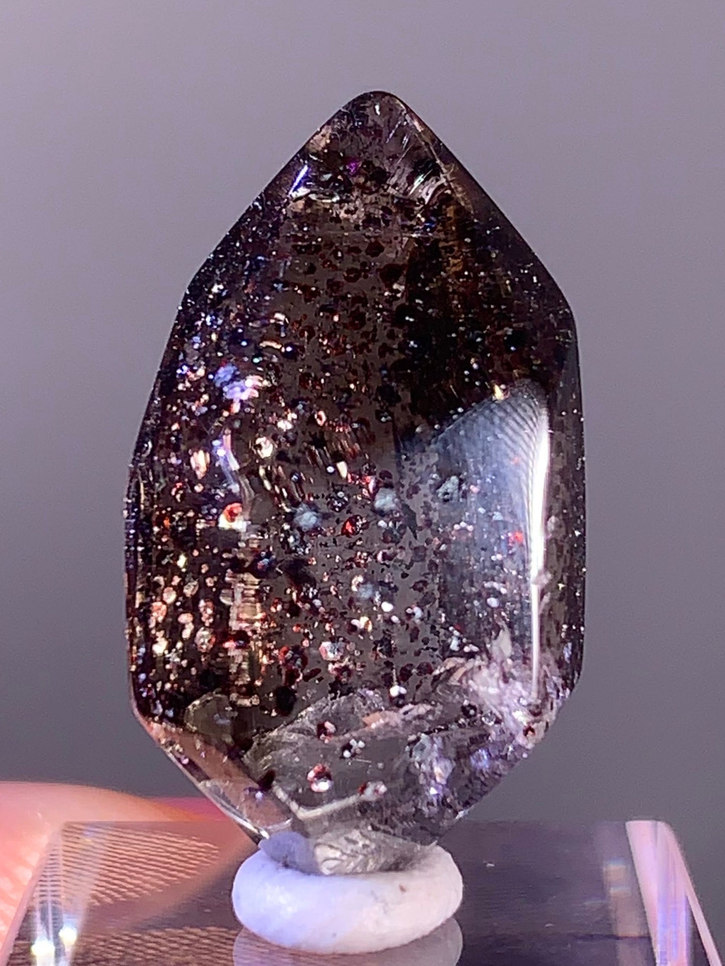 High-Quality Double-Terminated Sparkling Blood Red Hematite in Quartz – Madagascar