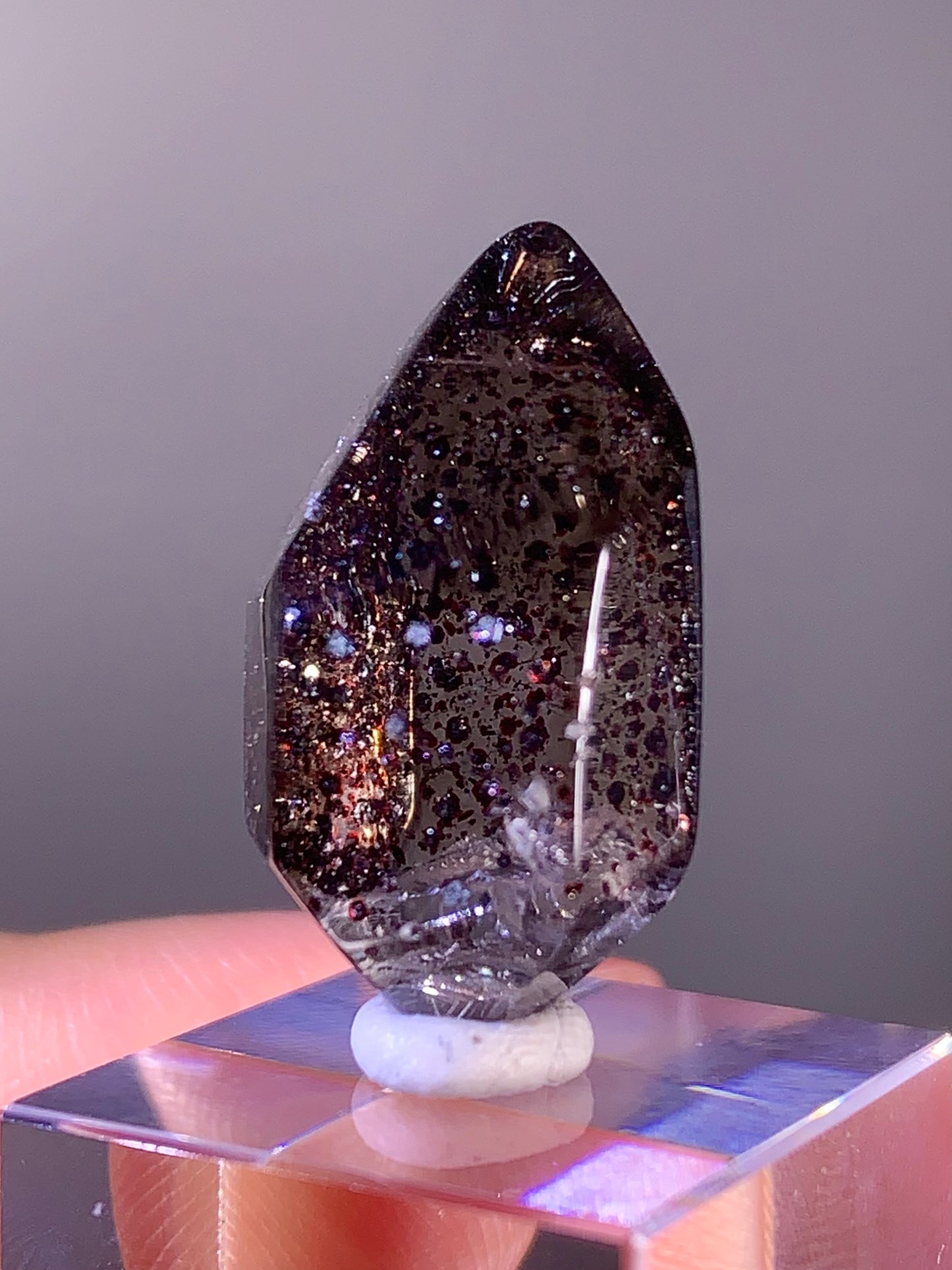 High-Quality Double-Terminated Sparkling Blood Red Hematite in Quartz – Madagascar