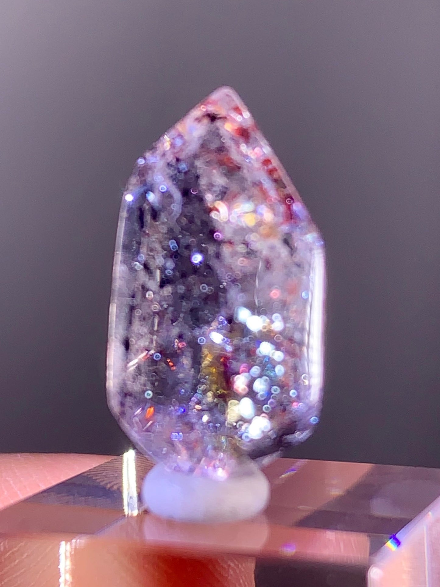 High-Quality Double-Terminated Sparkling Blood Red Hematite in Quartz – Madagascar