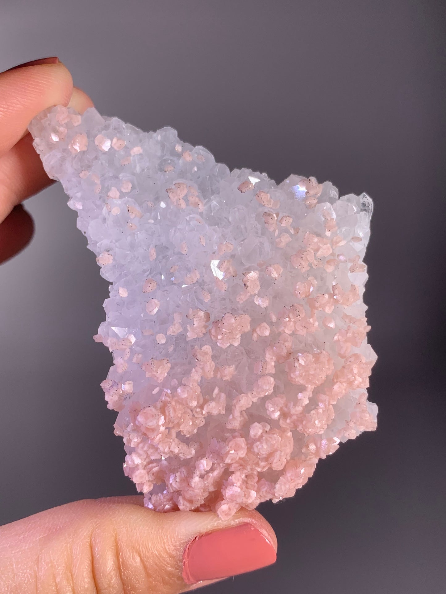 High-Quality Pink Petal Rhodochrosite with Pyrite Sprinkles | Rare Natural Mineral Specimen