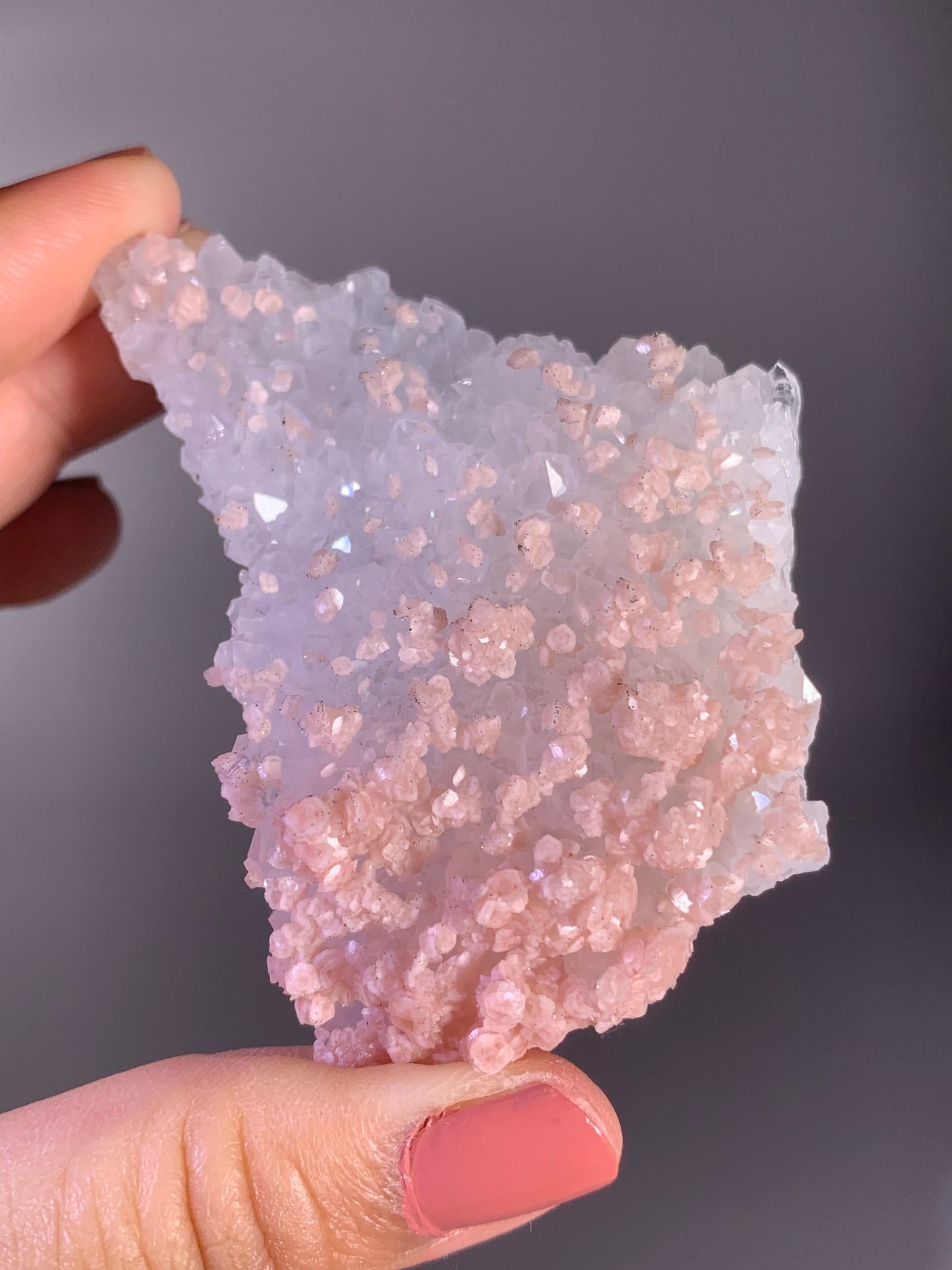 High-Quality Pink Petal Rhodochrosite with Pyrite Sprinkles | Rare Natural Mineral Specimen