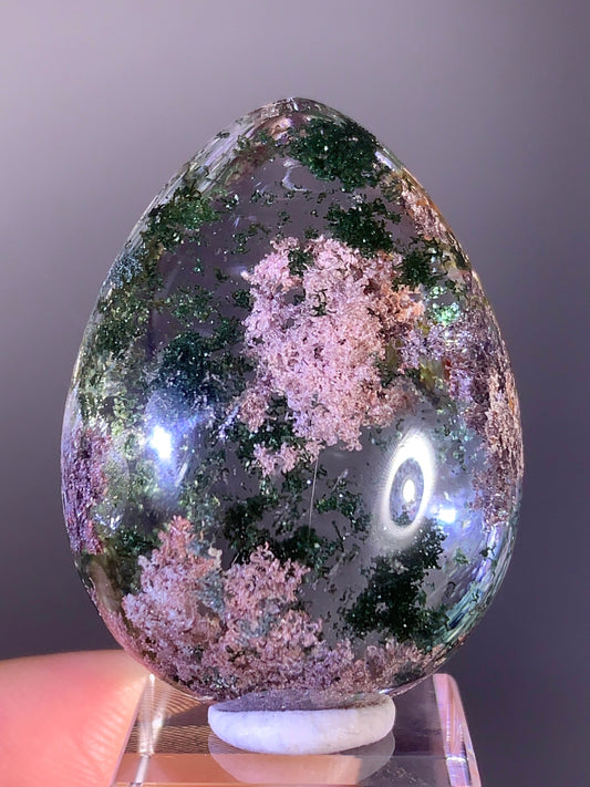 High-Grade Four Season Garden Quartz Polished Teardrop from Brazil