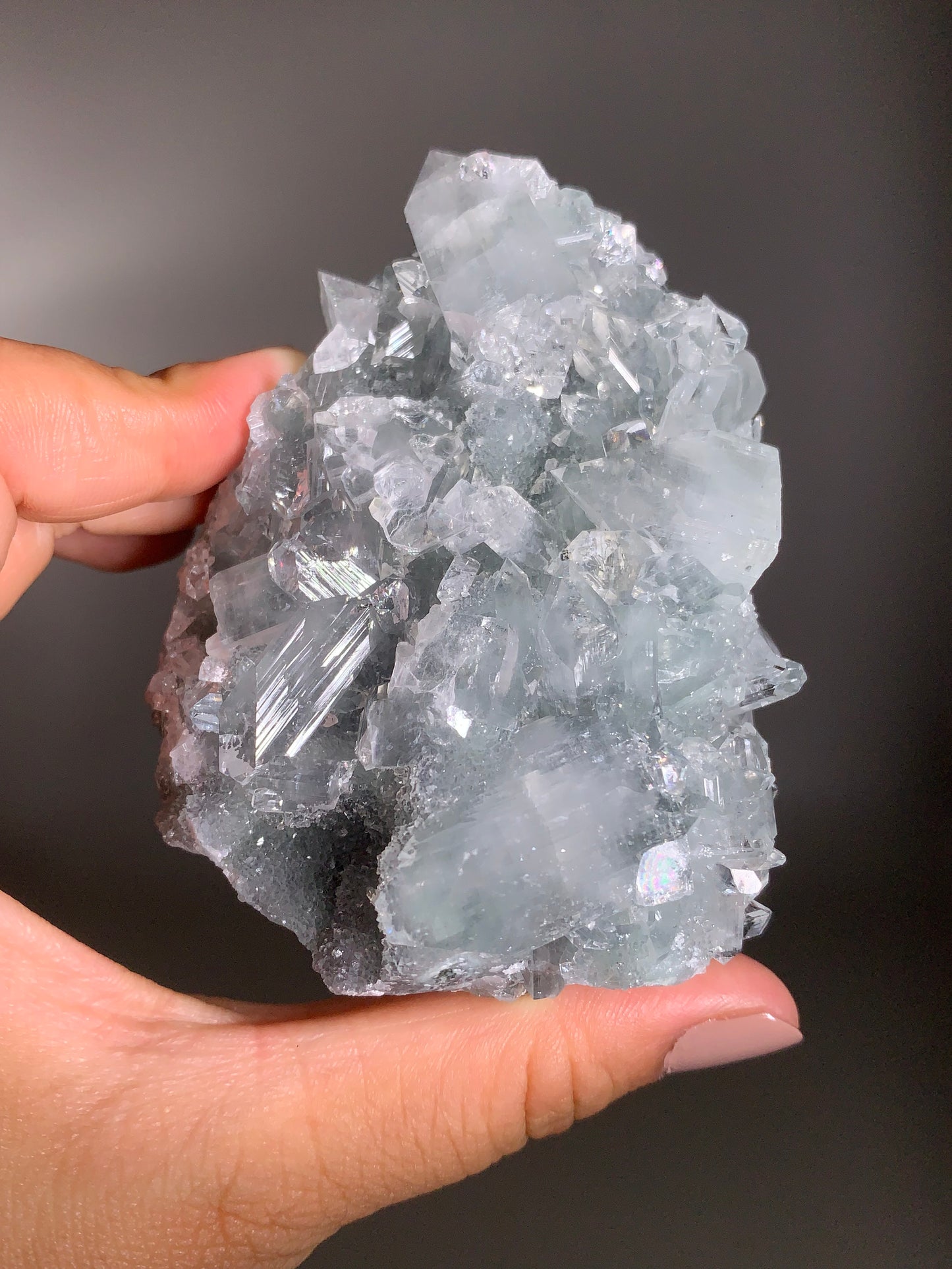 Diamond Apophyllite With Blue Chalcedony
