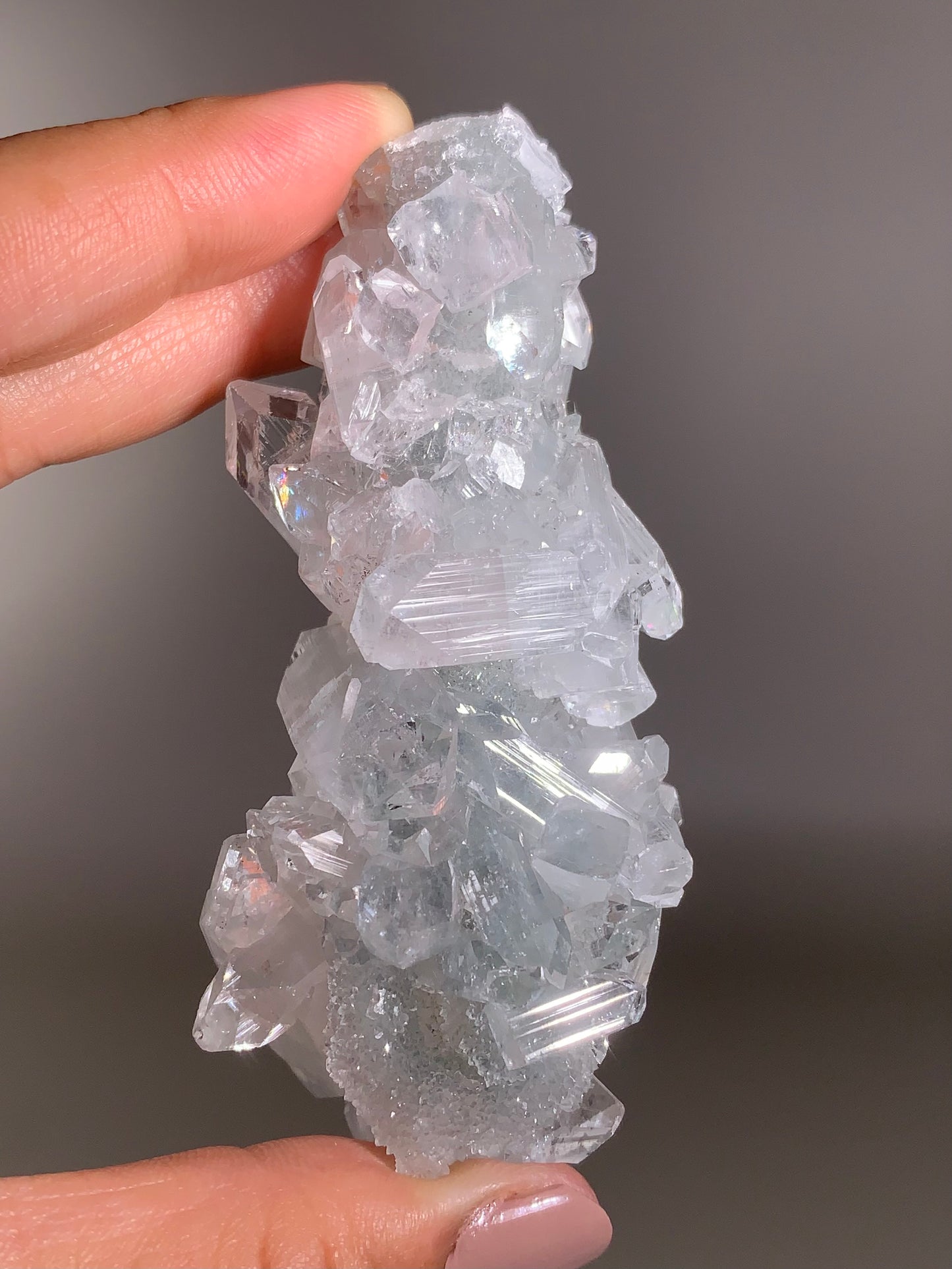 Diamond Apophyllite With Blue Chalcedony Specimen