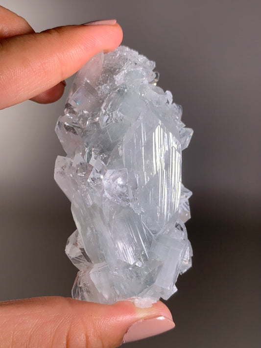 Diamond Apophyllite With Blue Chalcedony Specimen