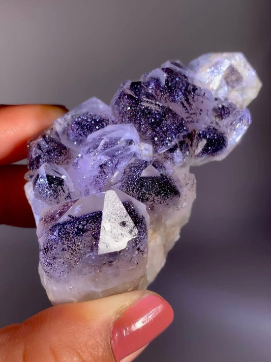 Sichuan Garden Quartz with Sparkly Black Phantom Inclusions | High-Grade Collector Mineral Specimen