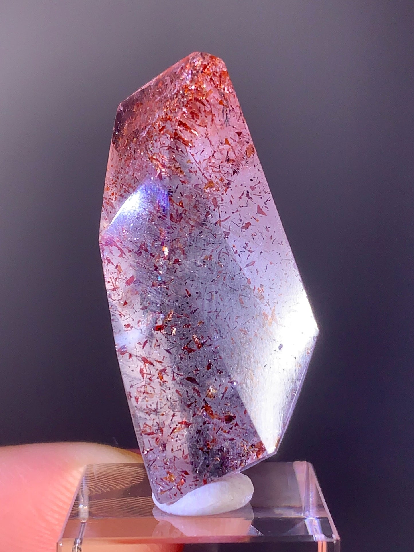 Harlequin Quartz Polished Freeform – Gold Strawberry Quartz from Madagascar