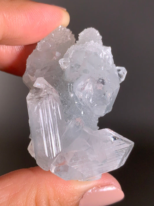 Diamond Apophyllite With Blue Chalcedony Specimen