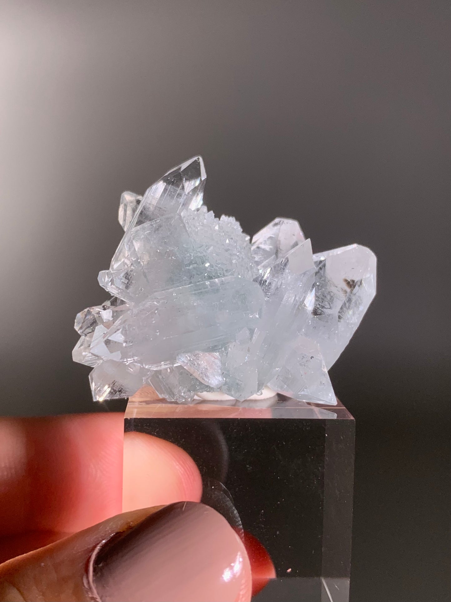 Diamond Apophyllite With Blue Chalcedony Specimen