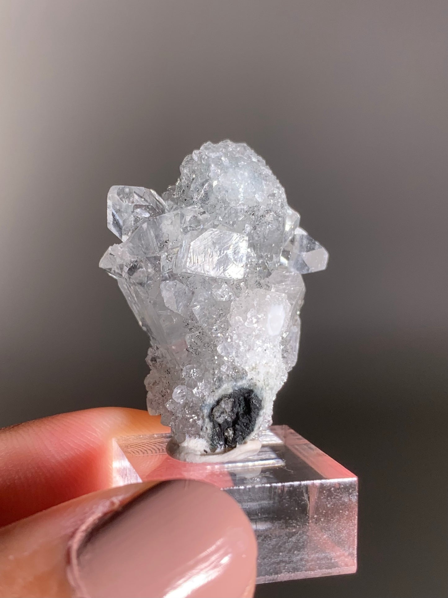 Diamond Apophyllite With Blue Chalcedony Specimen