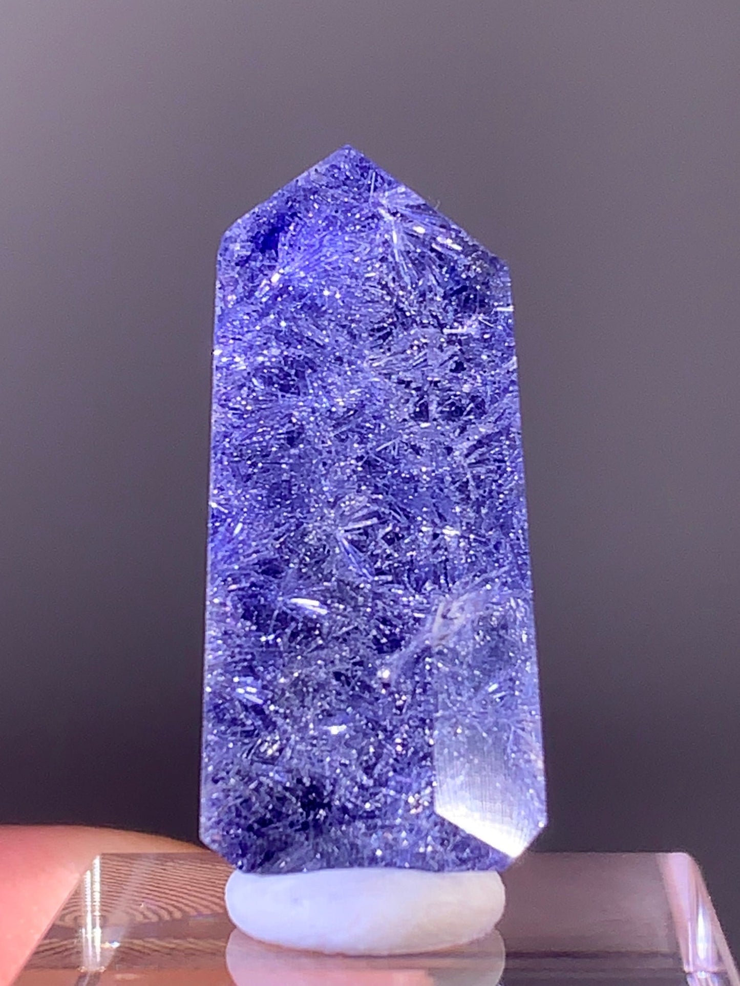 High-Quality Deep Blue Dumortierite Quartz Tower from Brazil