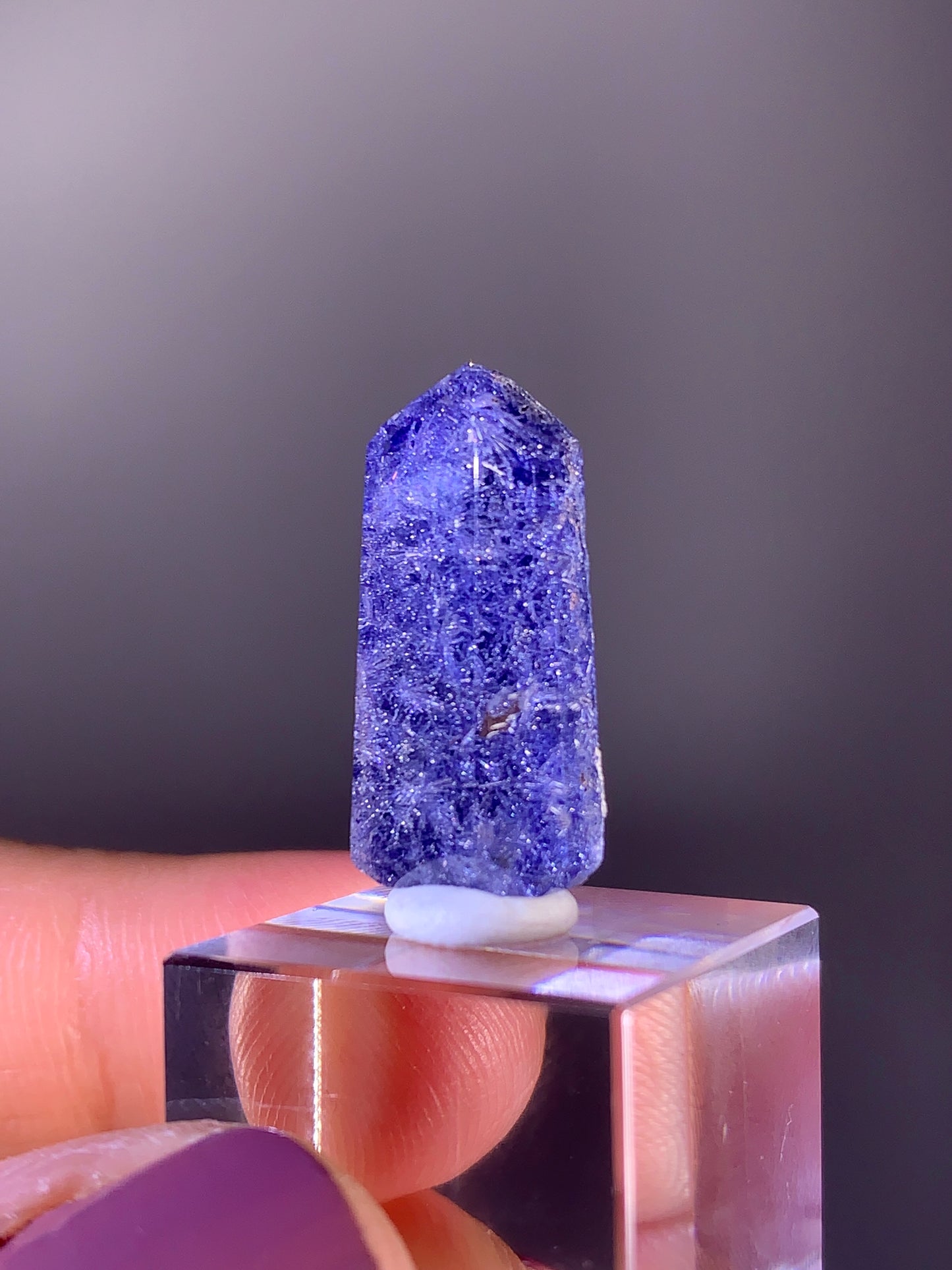 High-Quality Deep Blue Dumortierite Quartz Tower from Brazil