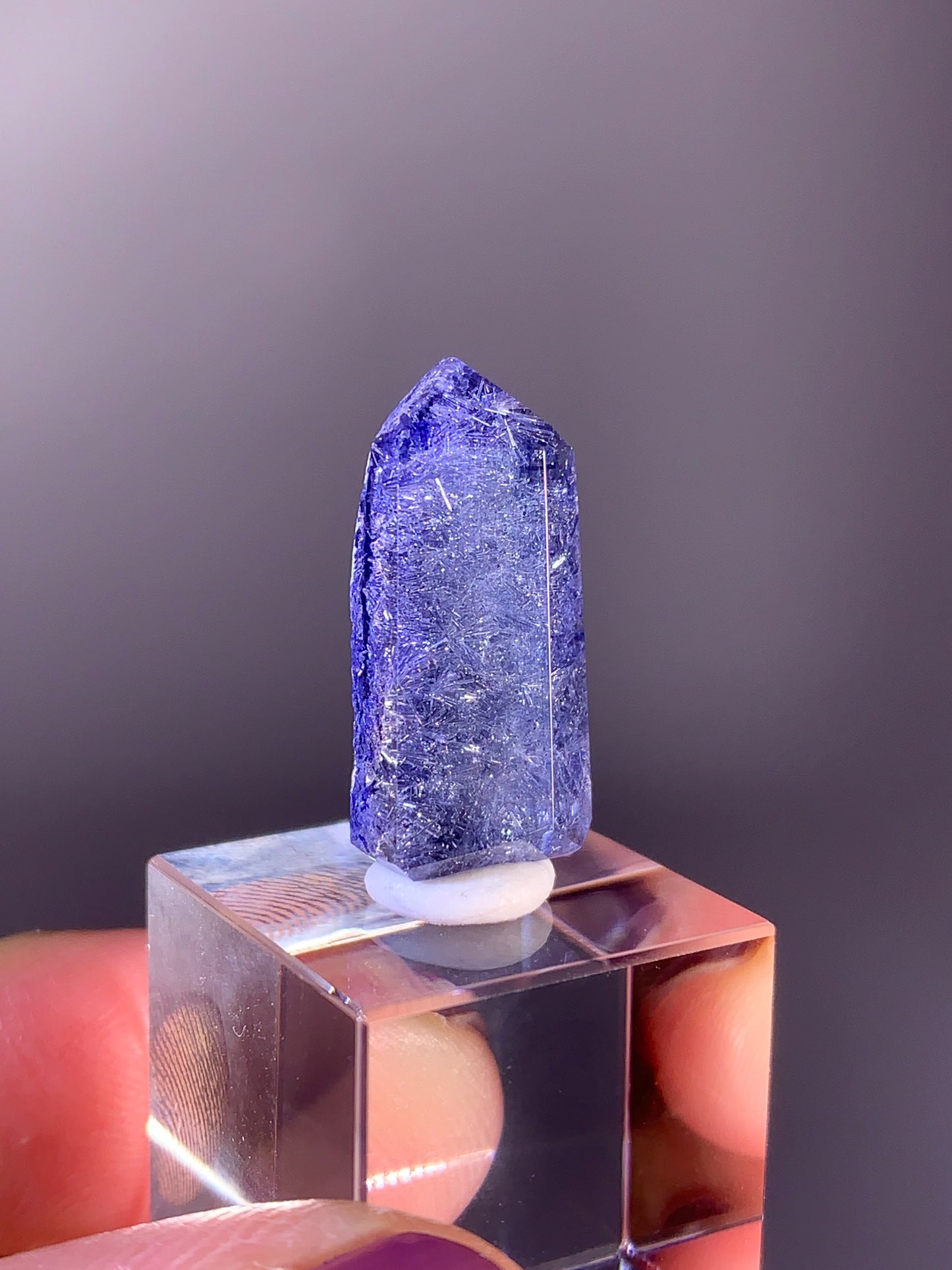 High-Quality Deep Blue Dumortierite Quartz Tower from Brazil