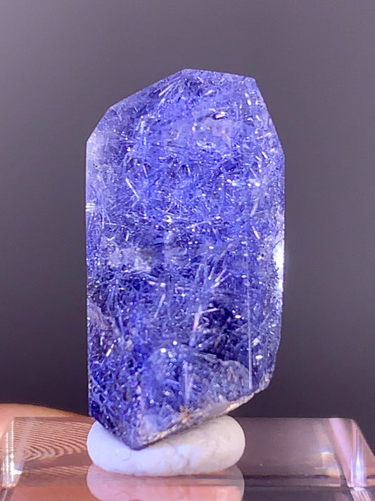 High-Quality Blue Deep Dumortierite Quartz Polished Freeform from Brazil