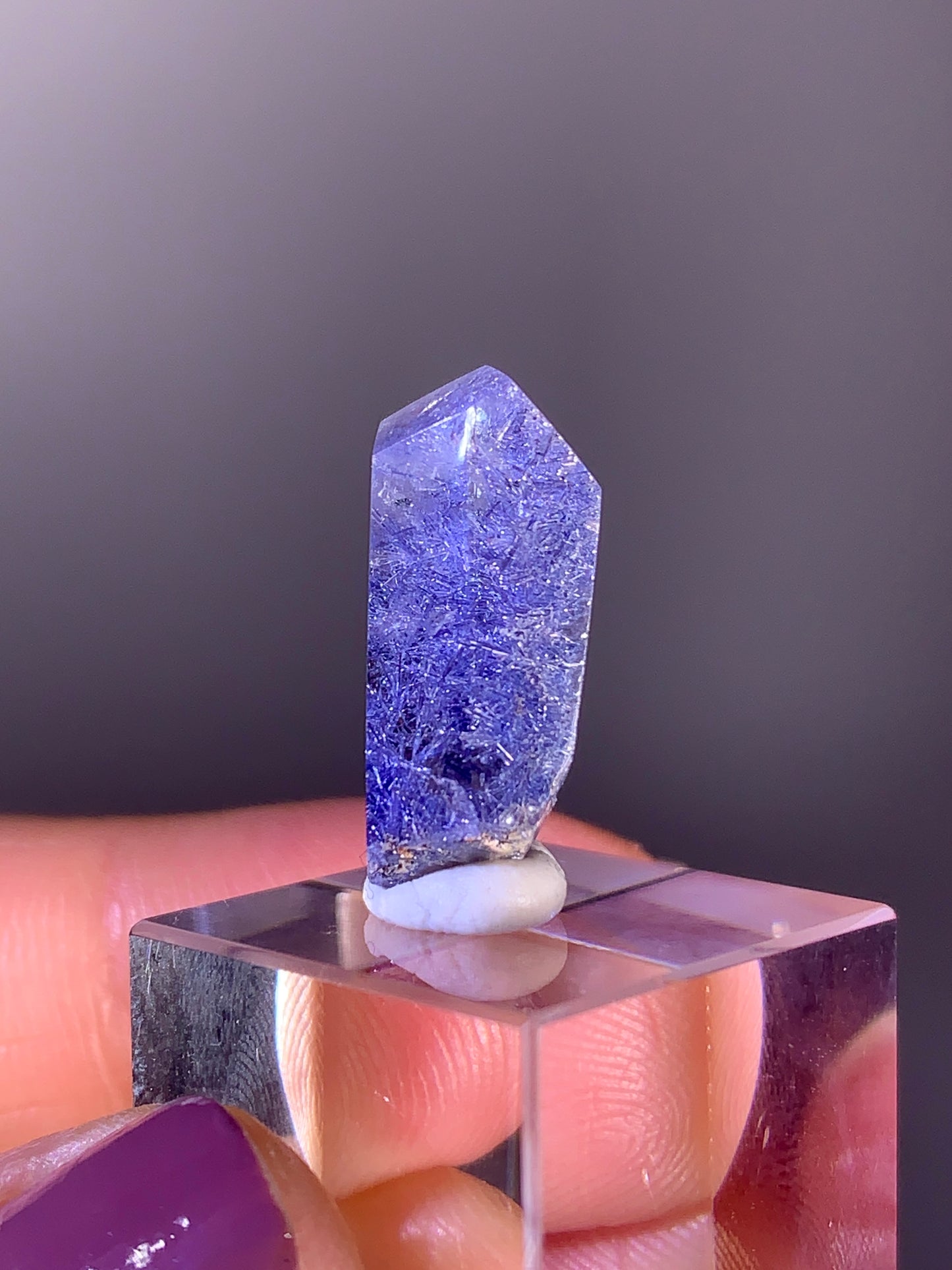 High-Quality Blue Deep Dumortierite Quartz Polished Freeform from Brazil