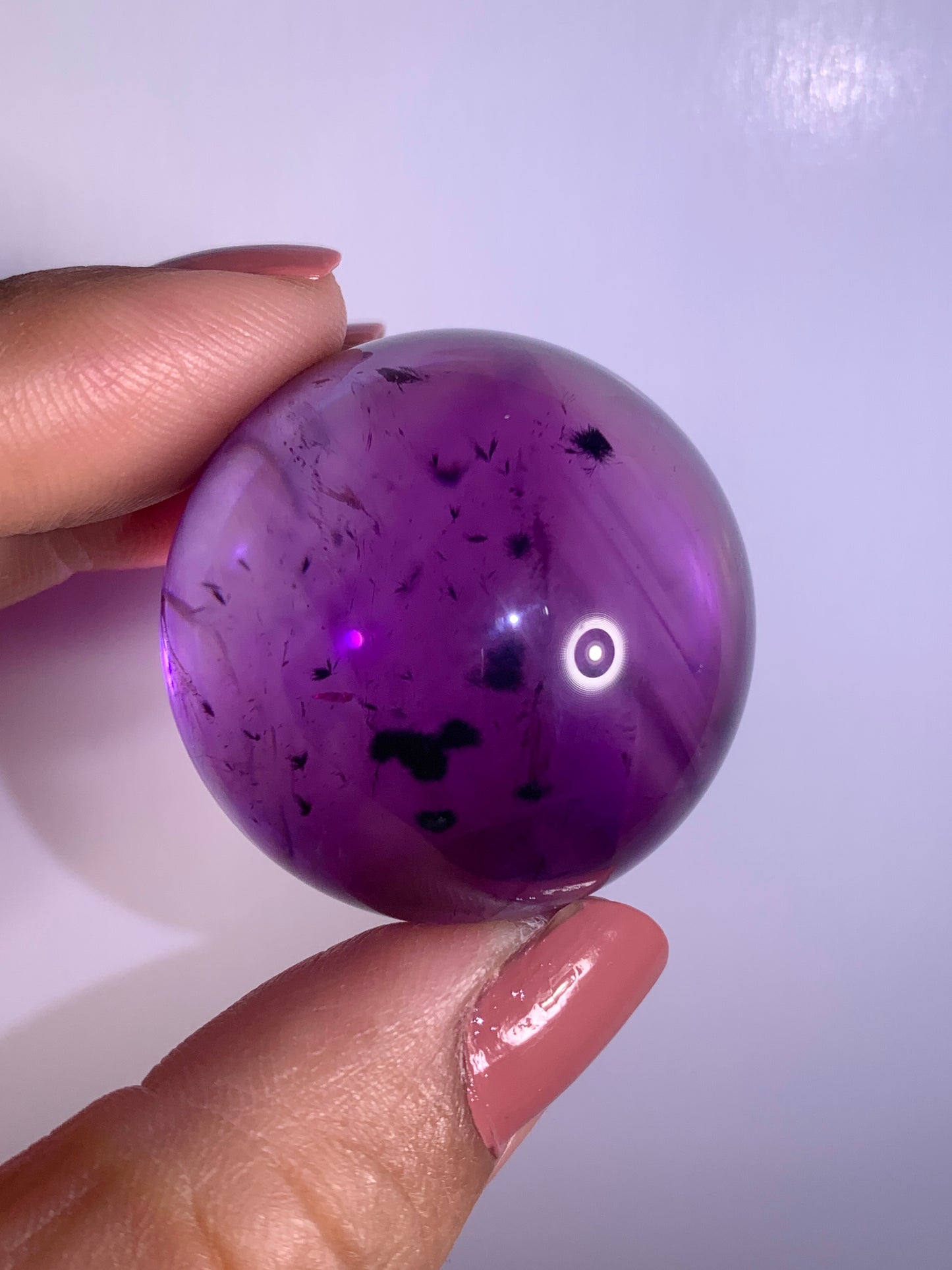 High-Quality Ametrine with Phantom & Hollandite Quartz Sphere from Brazil