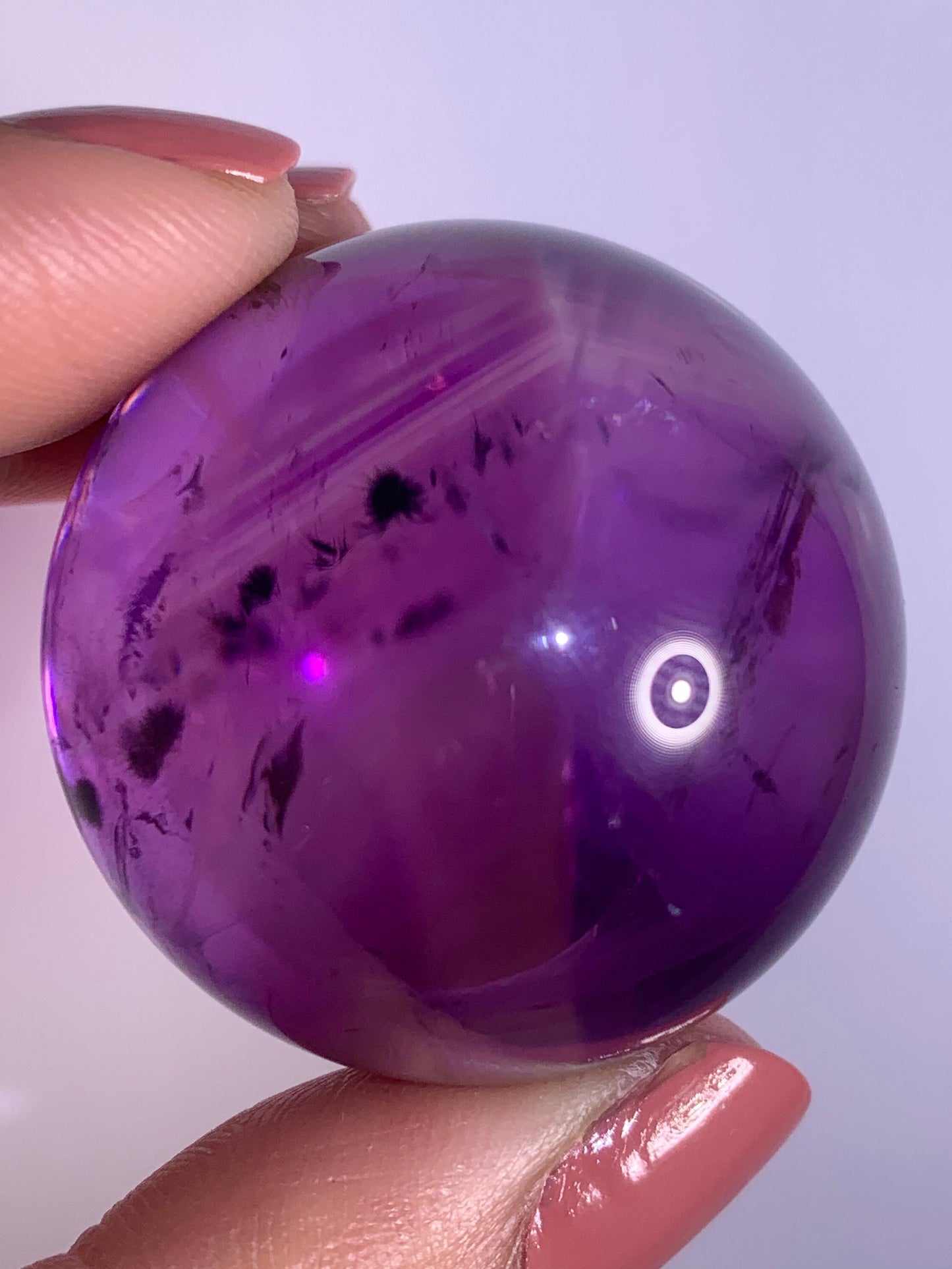 High-Quality Ametrine with Phantom & Hollandite Quartz Sphere from Brazil