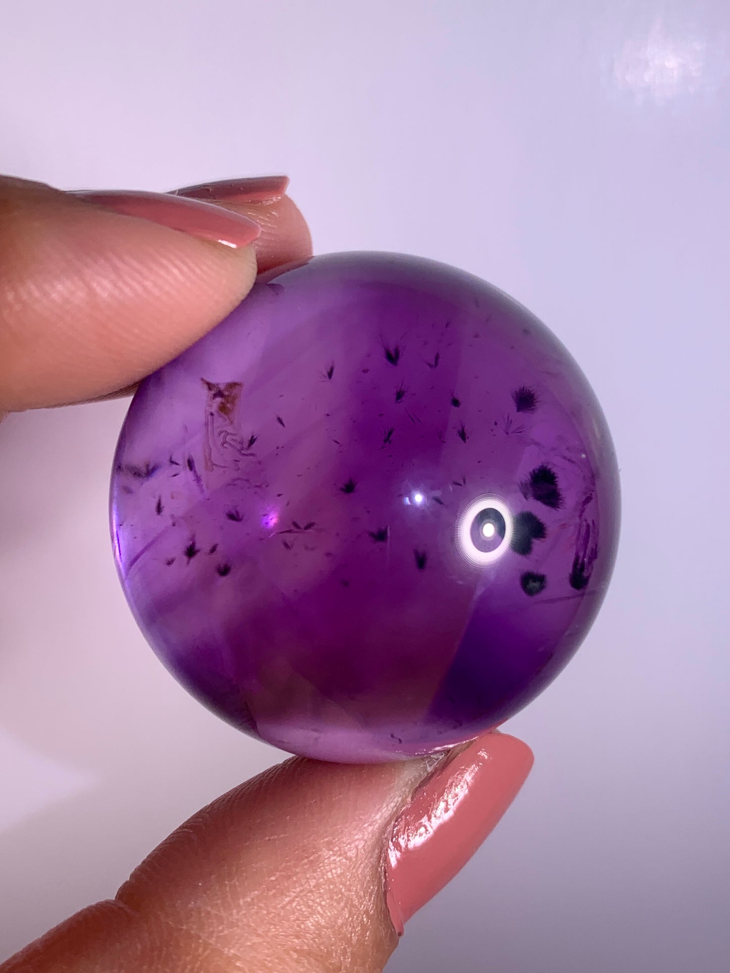 High-Quality Ametrine with Phantom & Hollandite Quartz Sphere from Brazil