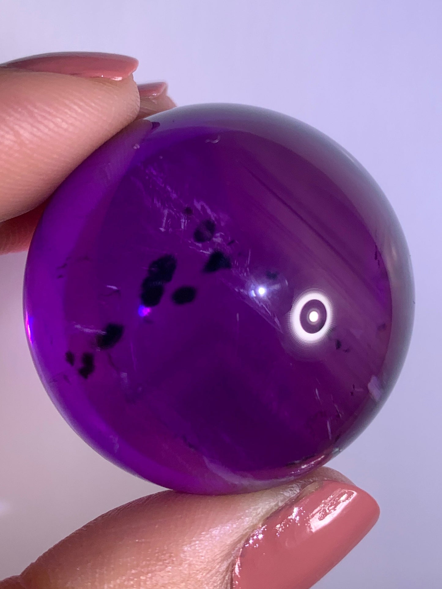 High-Quality Ametrine with Phantom & Hollandite Quartz Sphere from Brazil