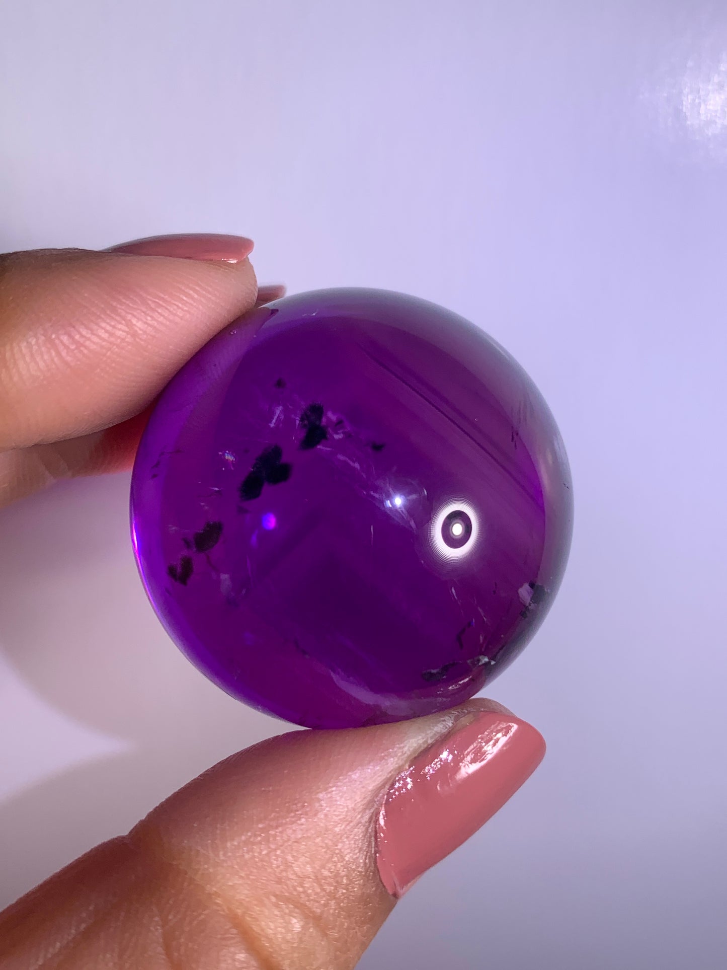 High-Quality Ametrine with Phantom & Hollandite Quartz Sphere from Brazil