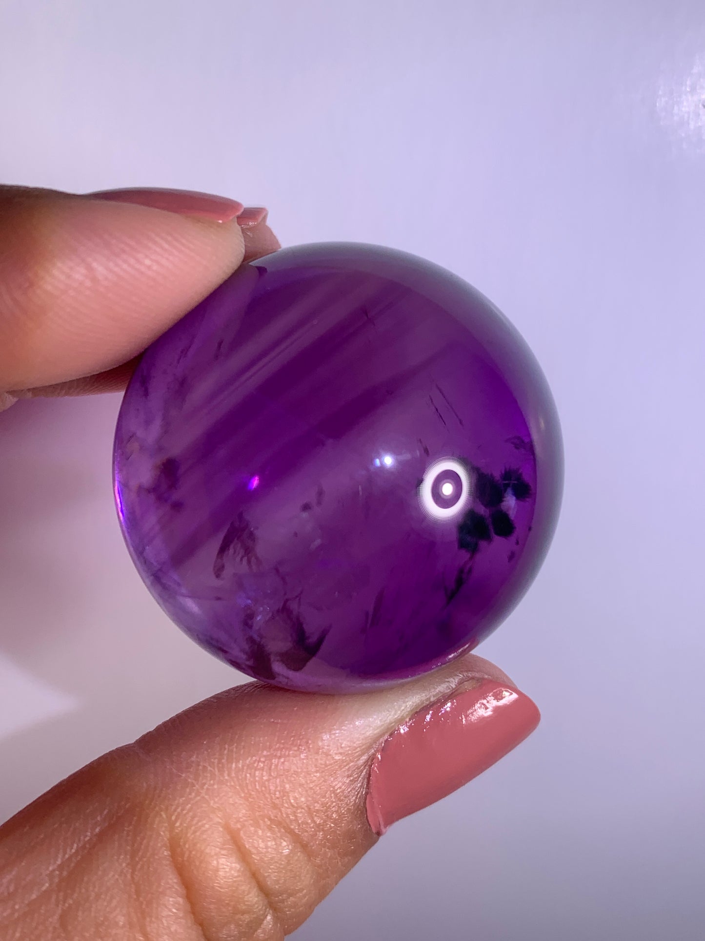 High-Quality Ametrine with Phantom & Hollandite Quartz Sphere from Brazil
