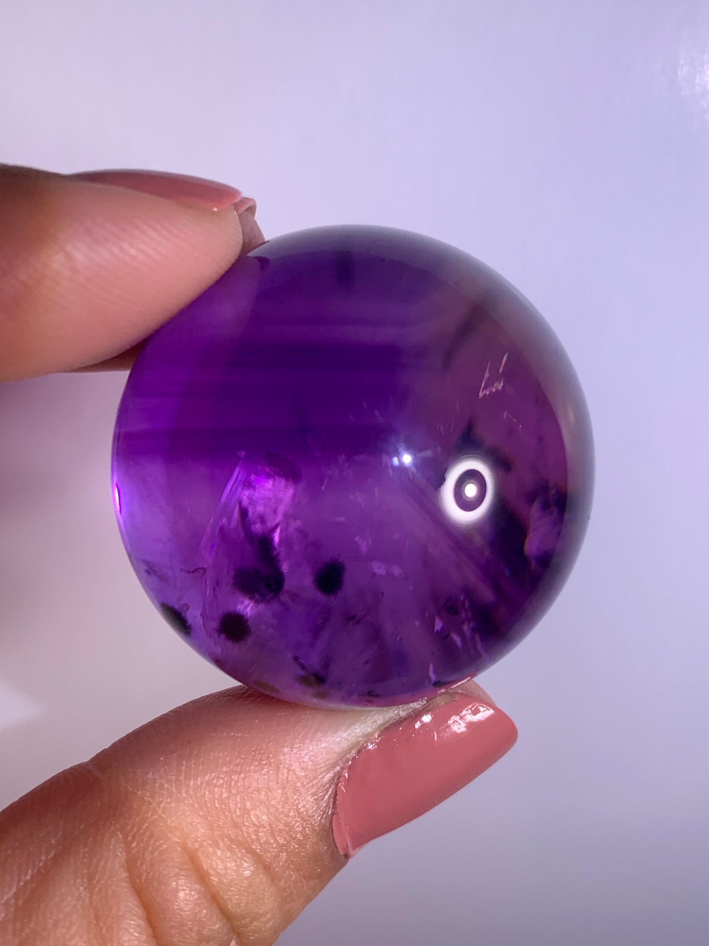 High-Quality Ametrine with Phantom & Hollandite Quartz Sphere from Brazil